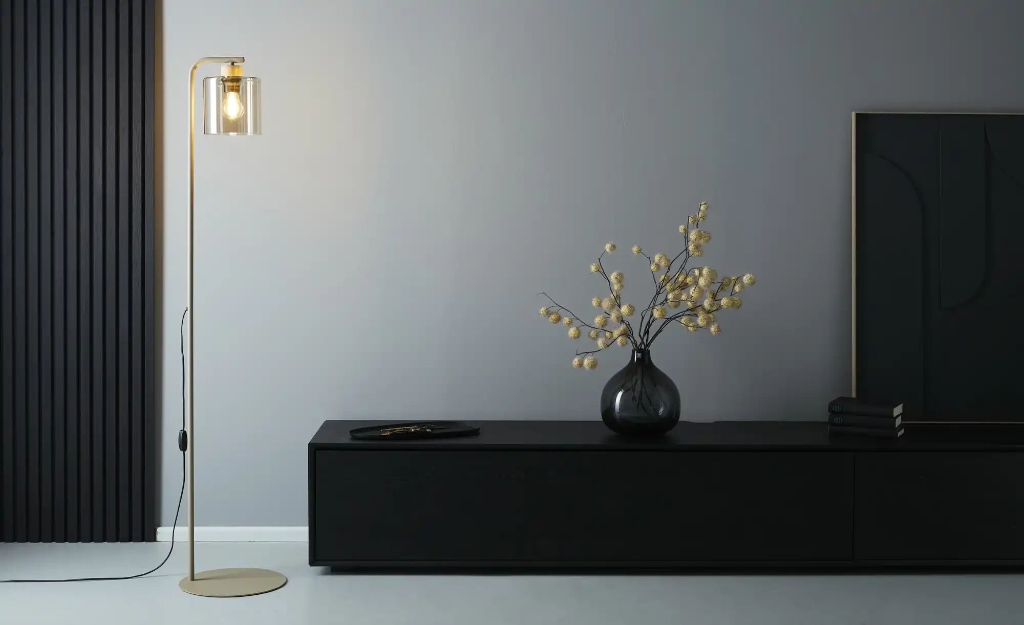 Stehleuchte  Sierra Cognac ¦ beige ¦ Maße (cm): H: 150  Ø: 30 Lampen & Leuc günstig online kaufen