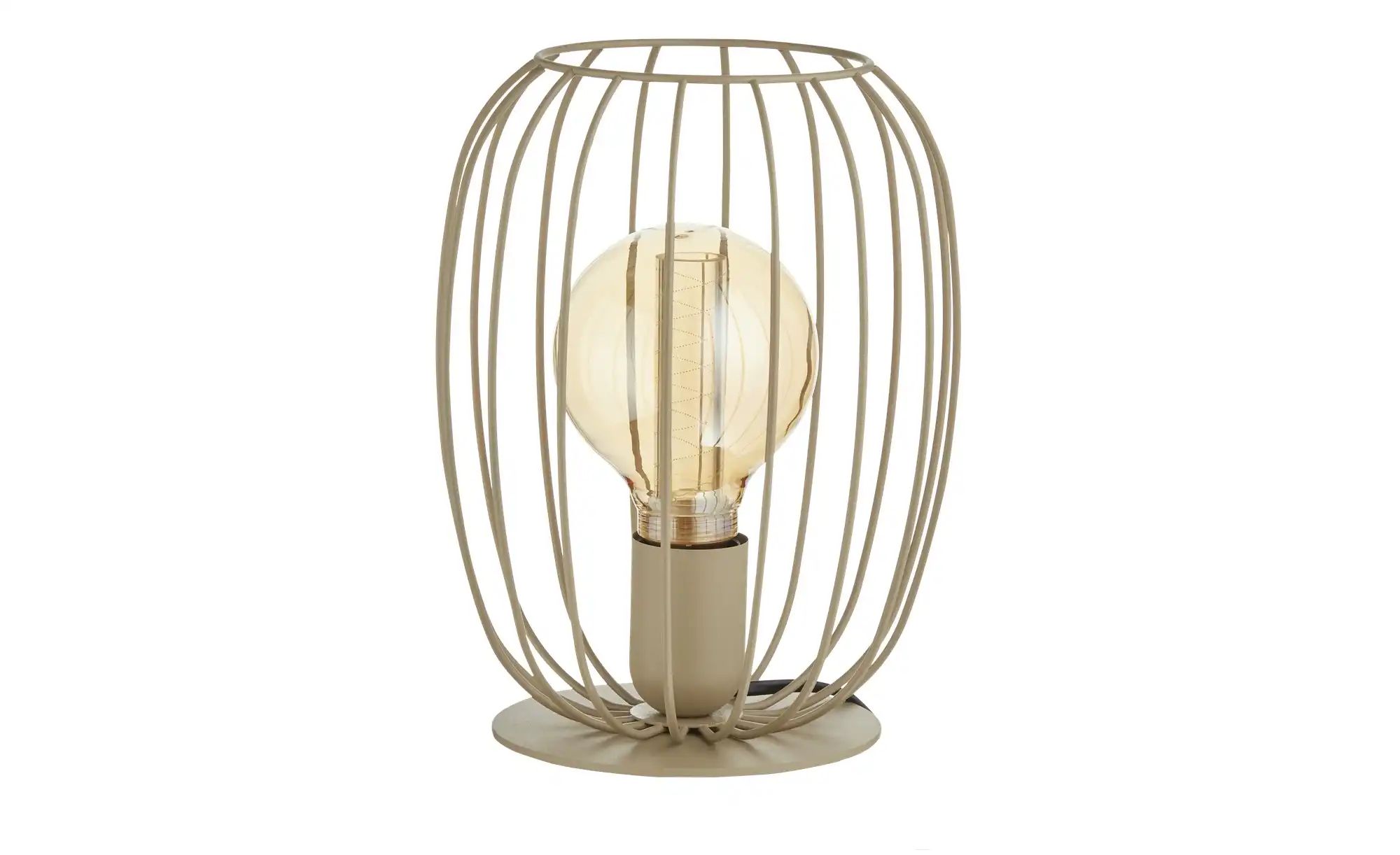 Tischleuchte  Ella ¦ beige ¦ Maße (cm): H: 24,5  Ø: 18 Lampen & Leuchten > günstig online kaufen