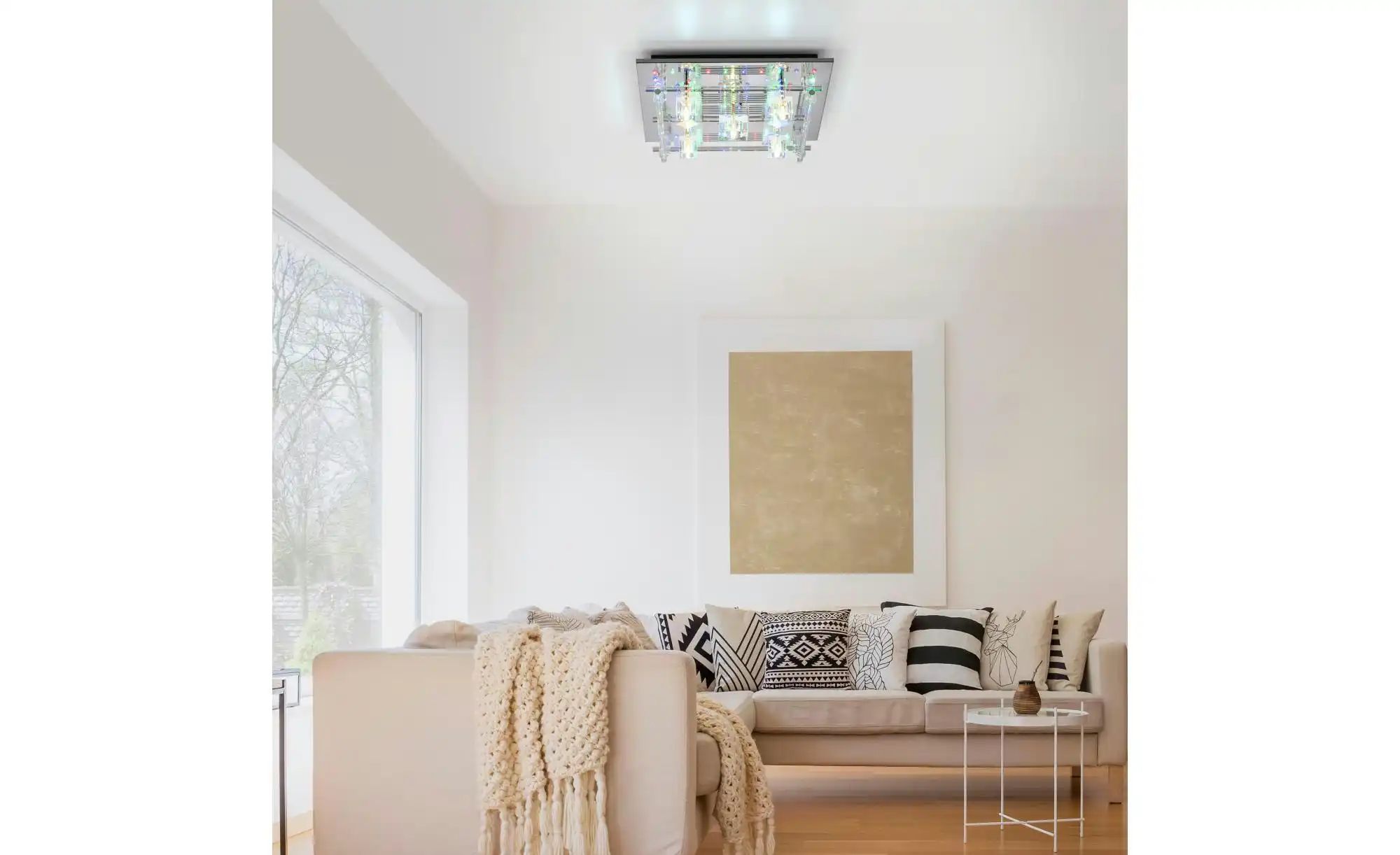 Paul Neuhaus Deckenleuchte   ¦ silber ¦ Maße (cm): B: 50 H: 15 T: 50.0 Lamp günstig online kaufen