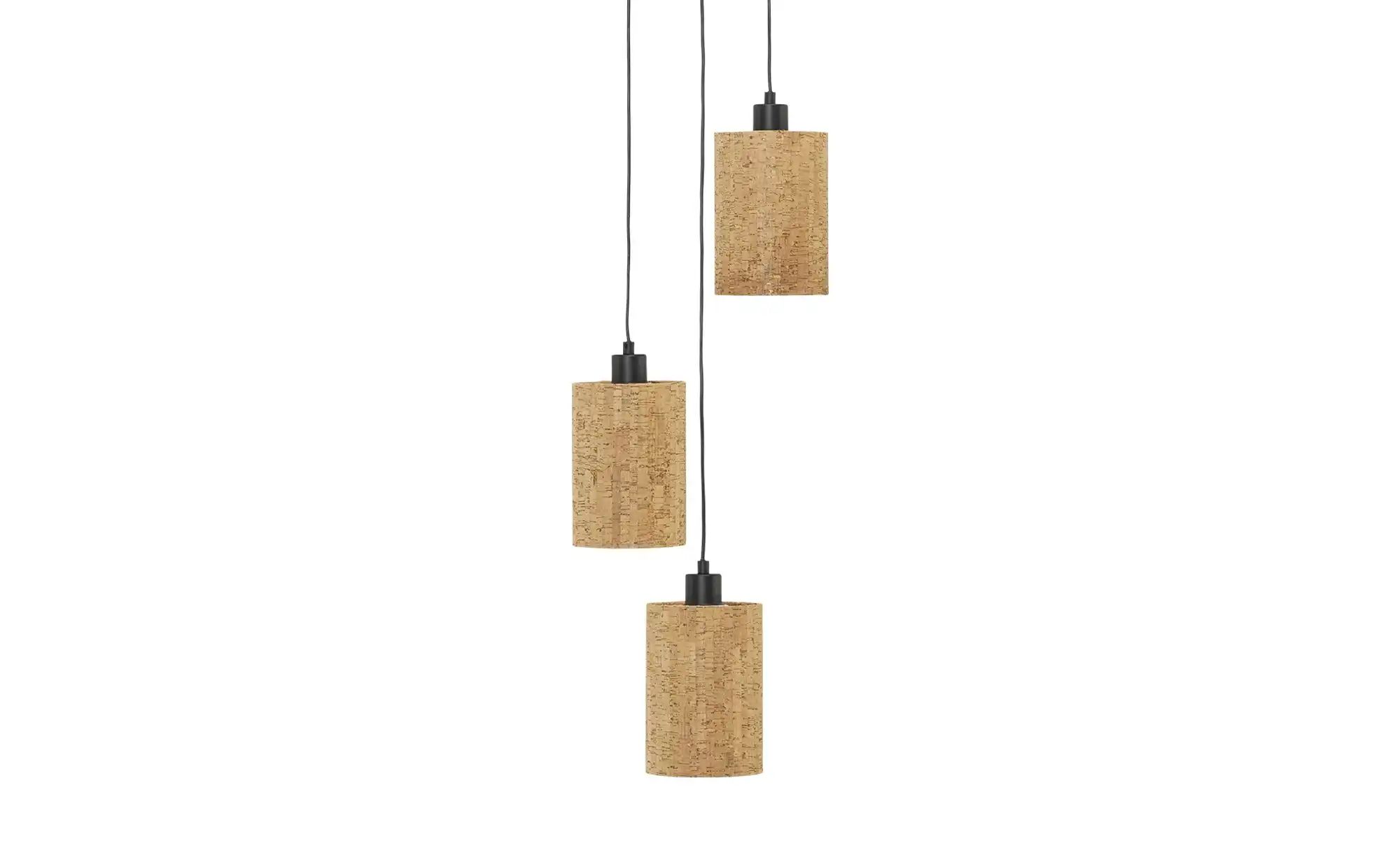 KHG Pendelleuchte  Cork ¦ holzfarben ¦ Maße (cm): H: 150  Ø: 25 Lampen & Le günstig online kaufen