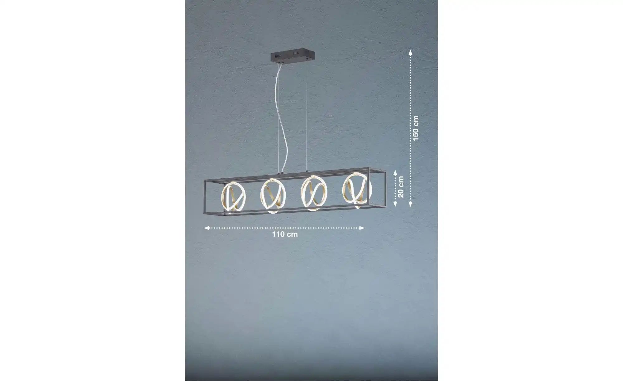 Fischer-Honsel Pendelleuchte   ¦ schwarz ¦ Maße (cm): B: 20 H: 150 T: 110.0 günstig online kaufen