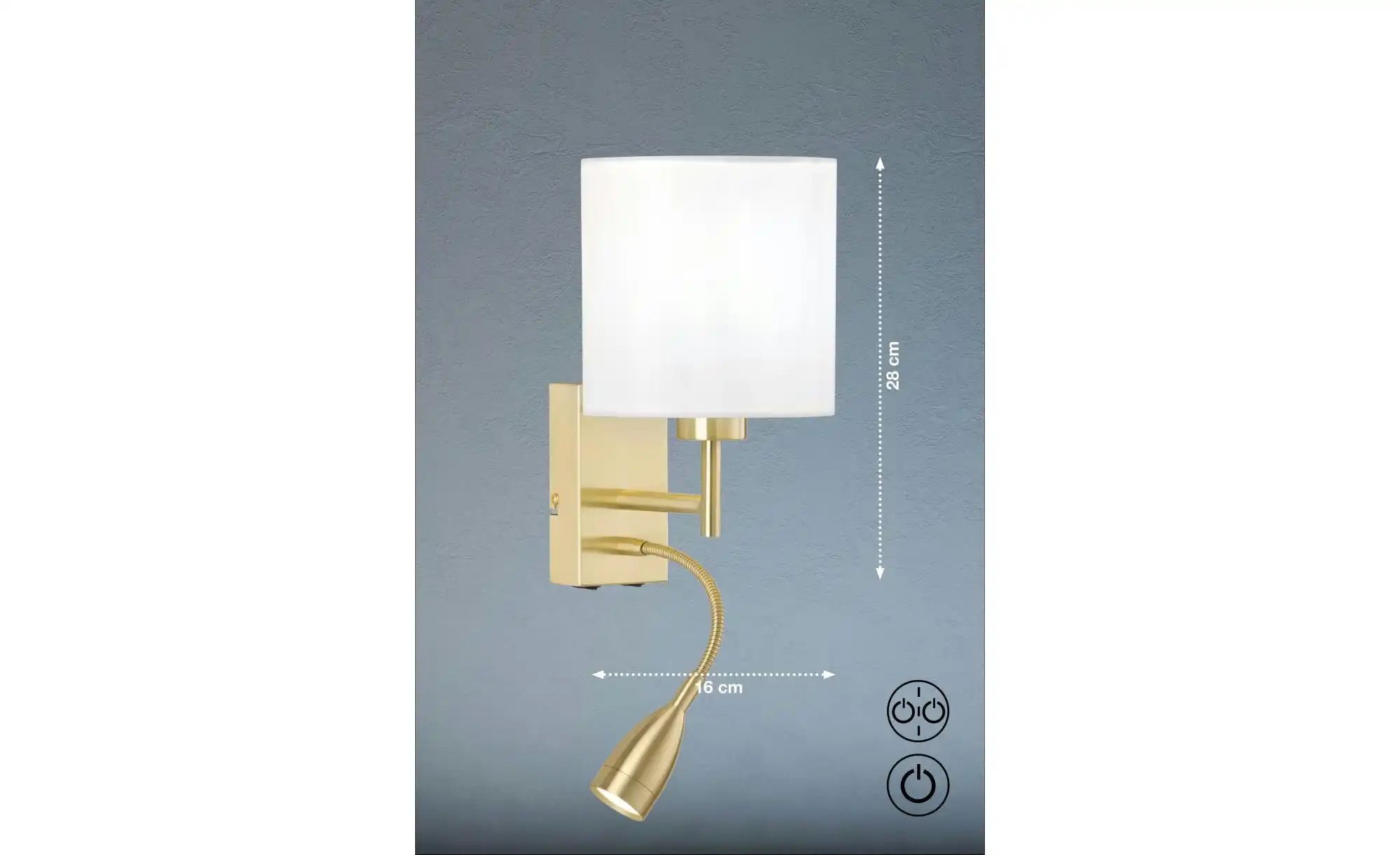 Fischer-Honsel Wandleuchte   ¦ gold ¦ Maße (cm): B: 16 H: 28 T: 26.0 Lampen günstig online kaufen