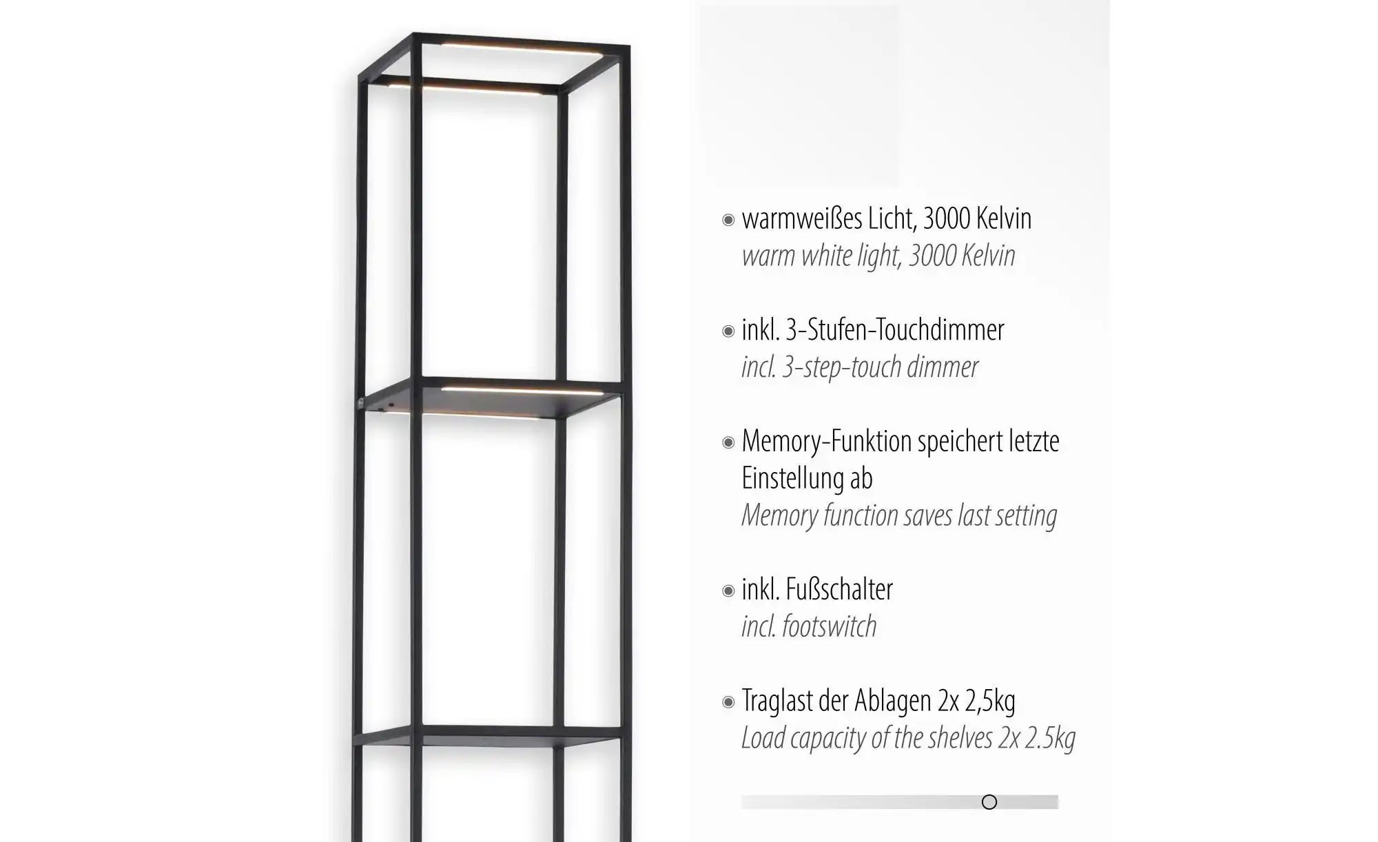 Paul Neuhaus Stehleuchte   ¦ schwarz ¦ Maße (cm): B: 20 H: 140 T: 20.0 Lamp günstig online kaufen