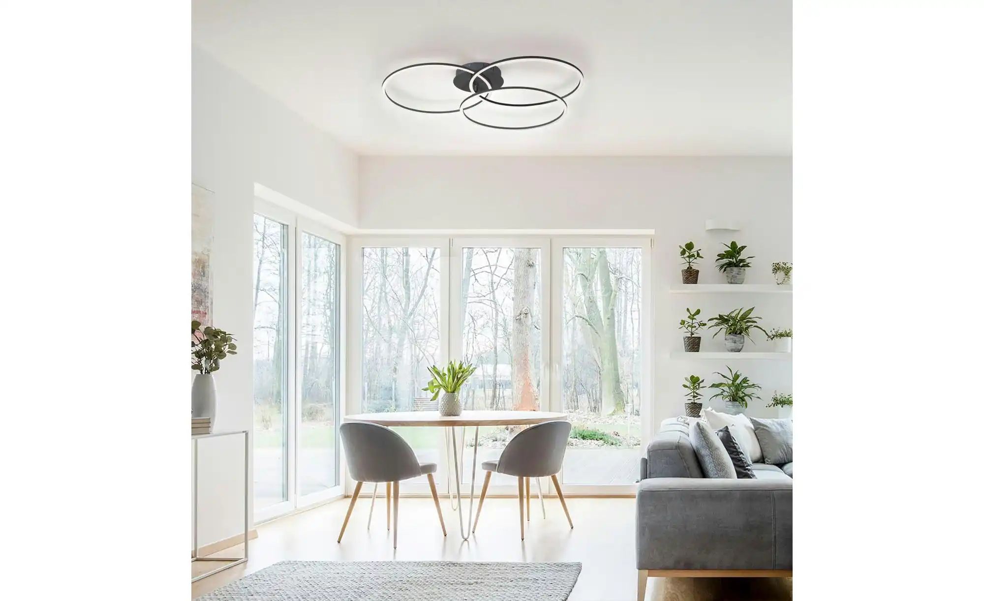 Paul Neuhaus Deckenleuchte   ¦ schwarz ¦ Maße (cm): B: 79 H: 9 T: 76.0 Lamp günstig online kaufen