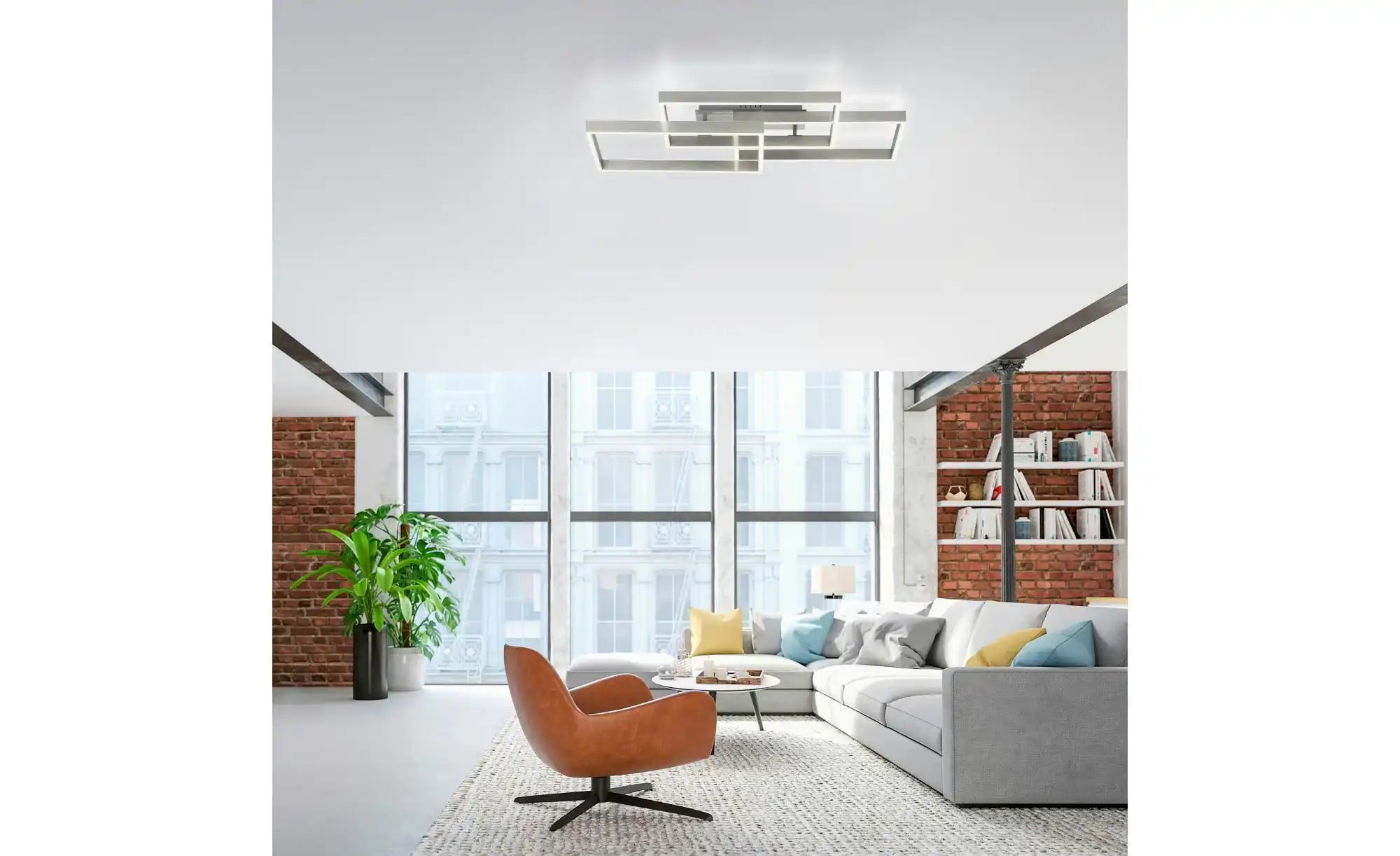Paul Neuhaus Deckenleuchte   ¦ silber ¦ Maße (cm): B: 82 H: 15 T: 50.0 Lamp günstig online kaufen