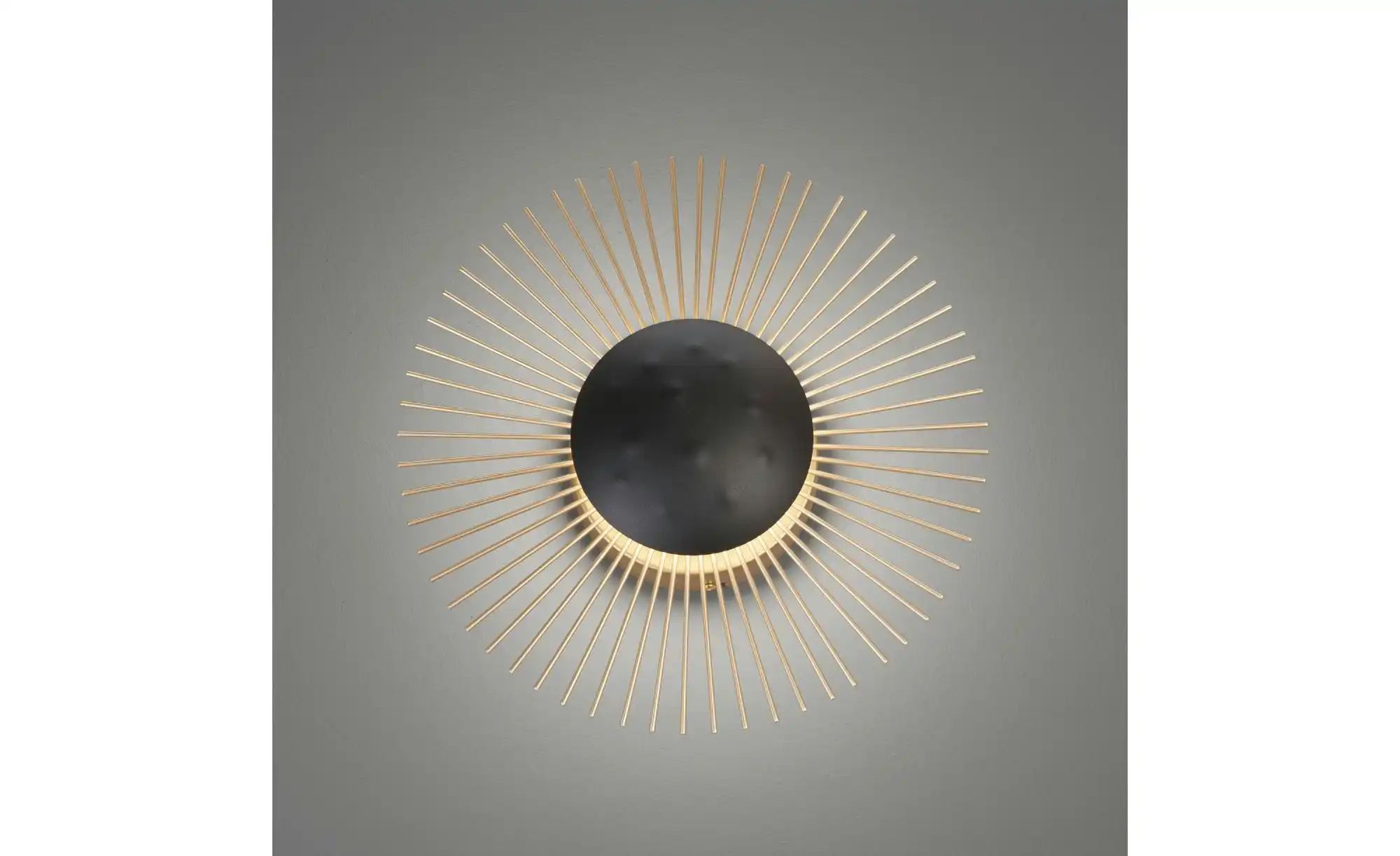 LED-Wandleuchte Varras indirekt Ø30cm schwarz/gold günstig online kaufen