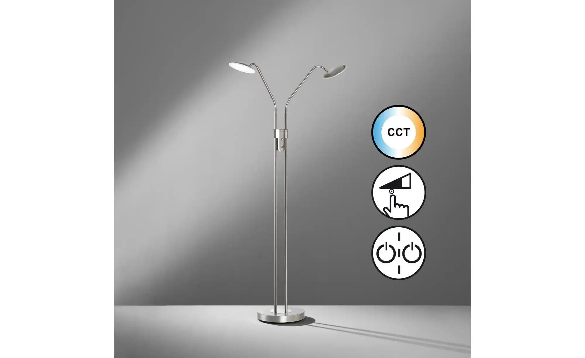 Fischer-Honsel Standleuchte   ¦ silber ¦ Maße (cm): B: 25,5 H: 135 T: 40.0 günstig online kaufen