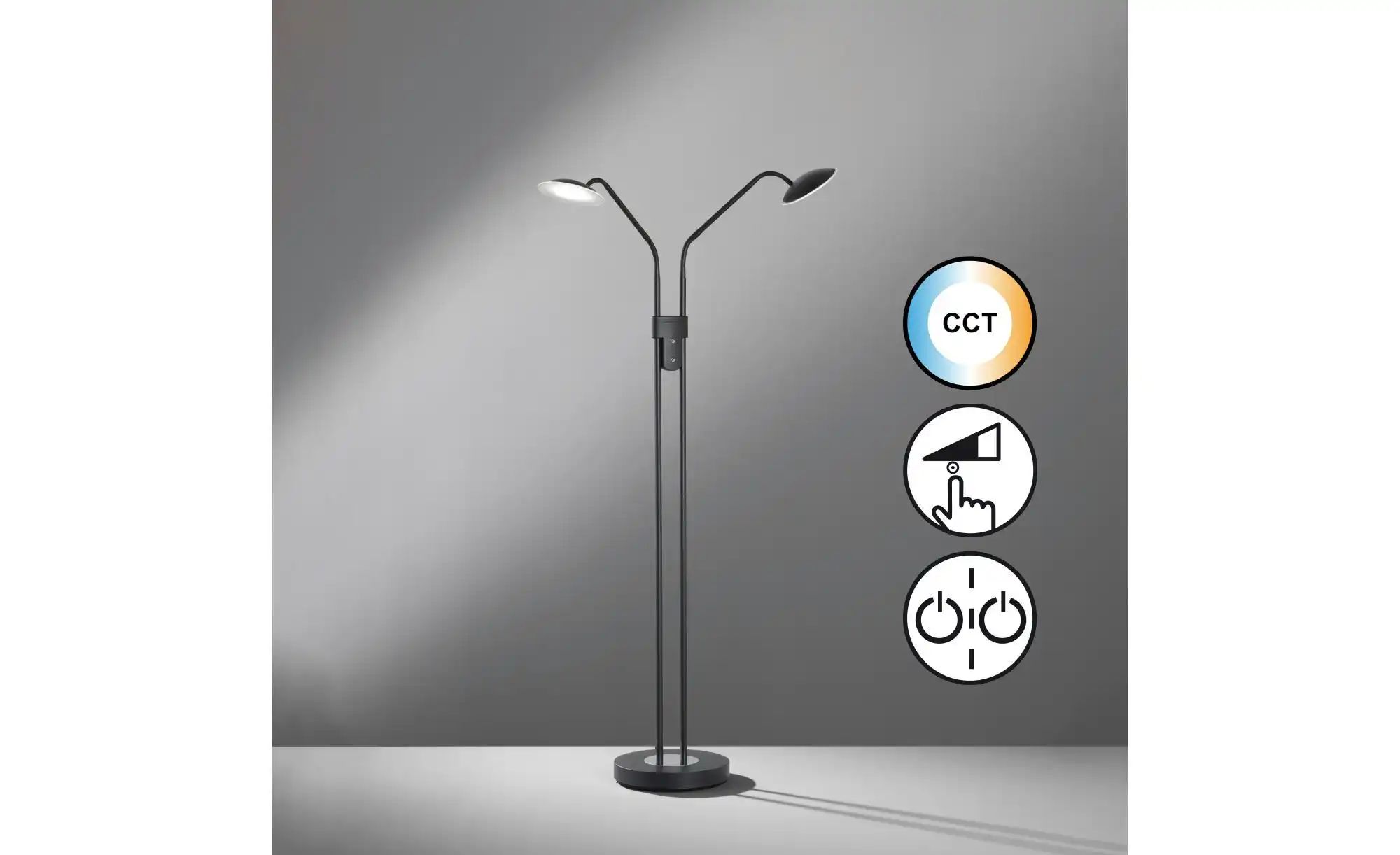 Fischer-Honsel Standleuchte   ¦ schwarz ¦ Maße (cm): B: 25,5 H: 135 T: 40.0 günstig online kaufen