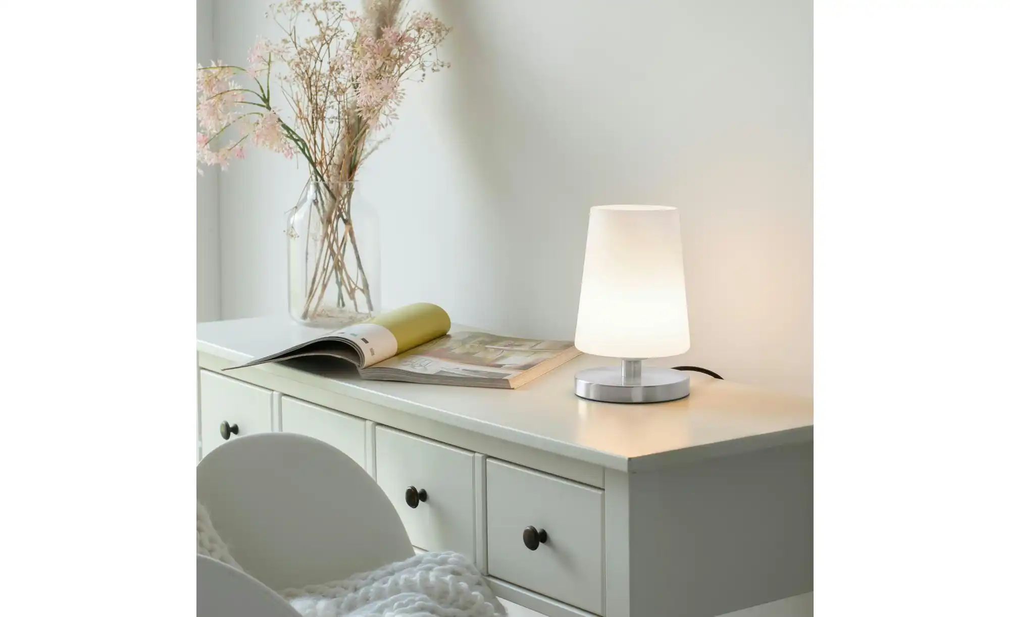 Paul Neuhaus Tischleuchte   ¦ silber ¦ Maße (cm): B: 14,5 H: 23 T: 23.0 Lam günstig online kaufen
