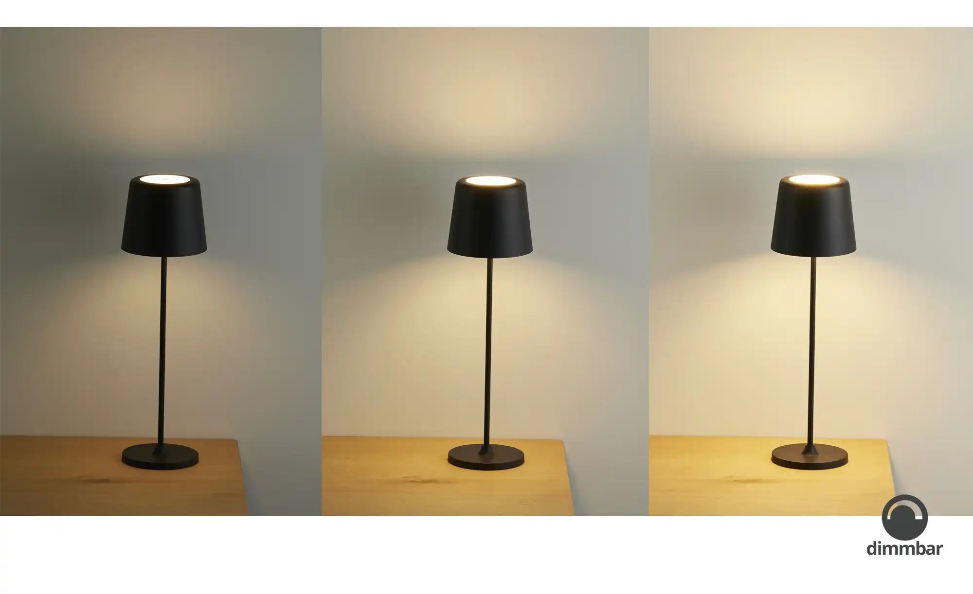 LED-Akku-Tischlampe Kaami, dimmbar schwarz matt günstig online kaufen