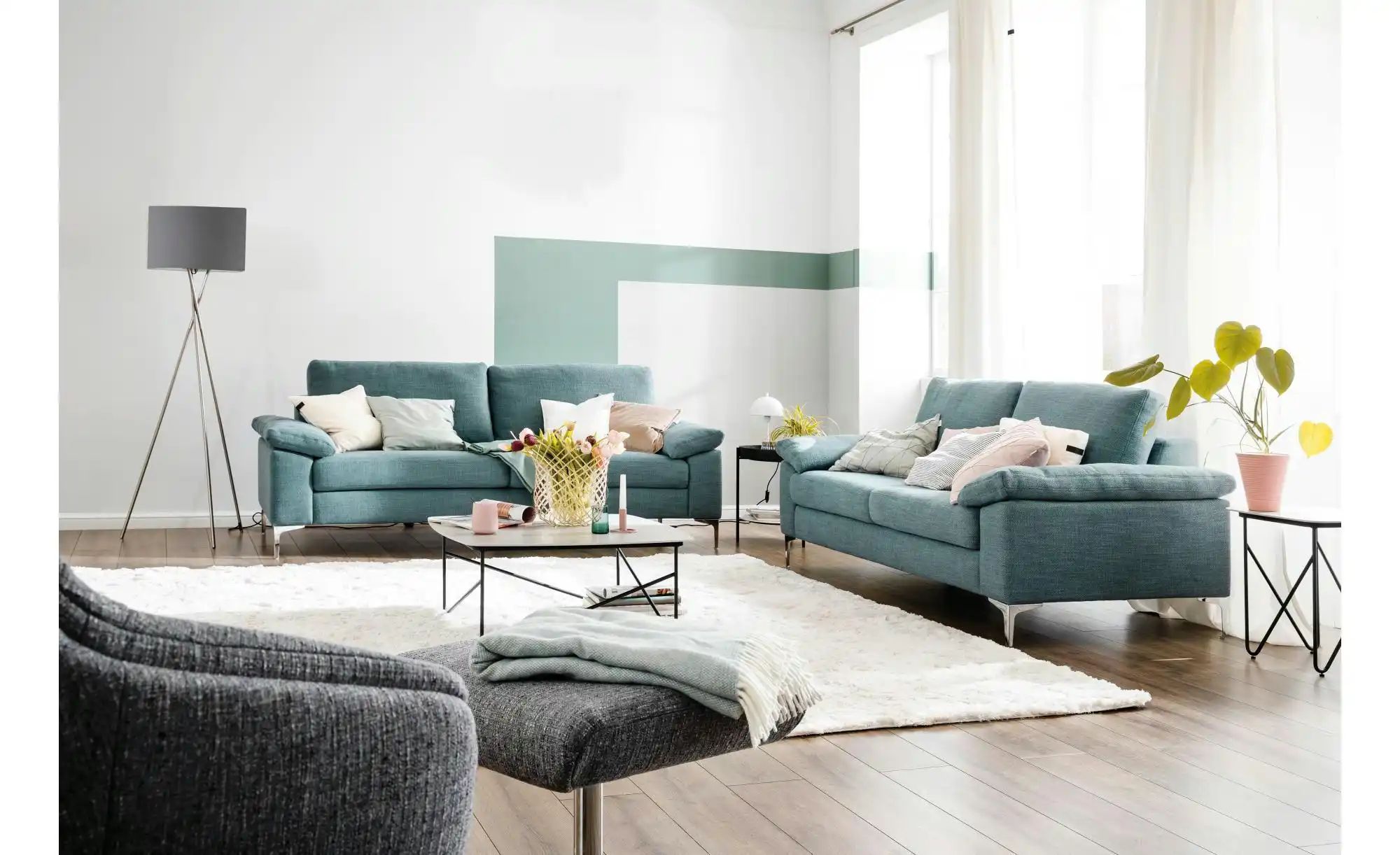 Thumbnail - SCHÖNER WOHNEN Kollektion Stehleuchte   ¦ grau ¦ Maße (cm): B: 68 H: 160 T: 68.0 Lampen & Leuchten > Stehlampen - Höffne...