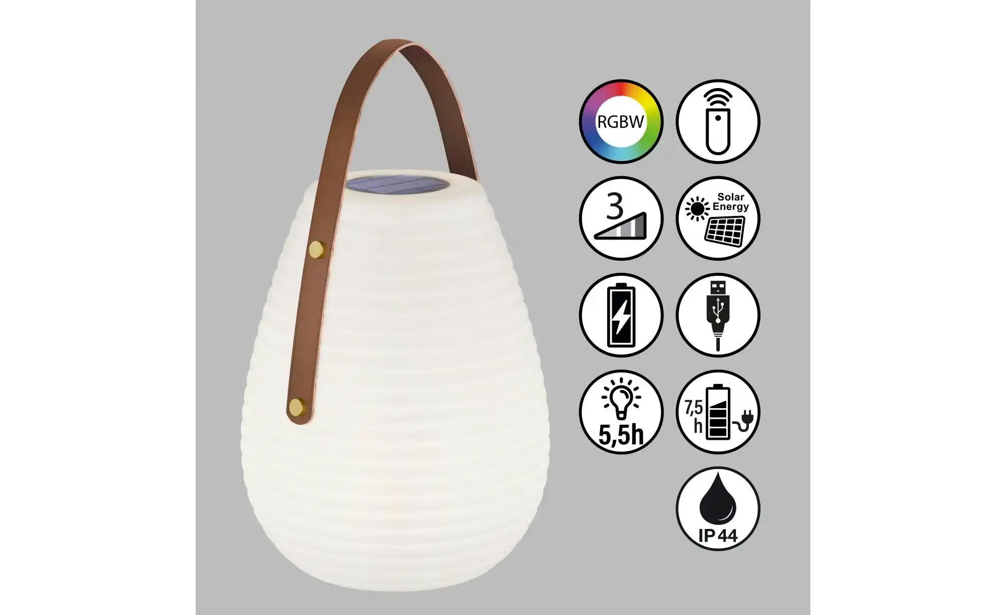 Schöner Wohnen Bell LED-Akku-Tischlampe Höhe 46 cm günstig online kaufen