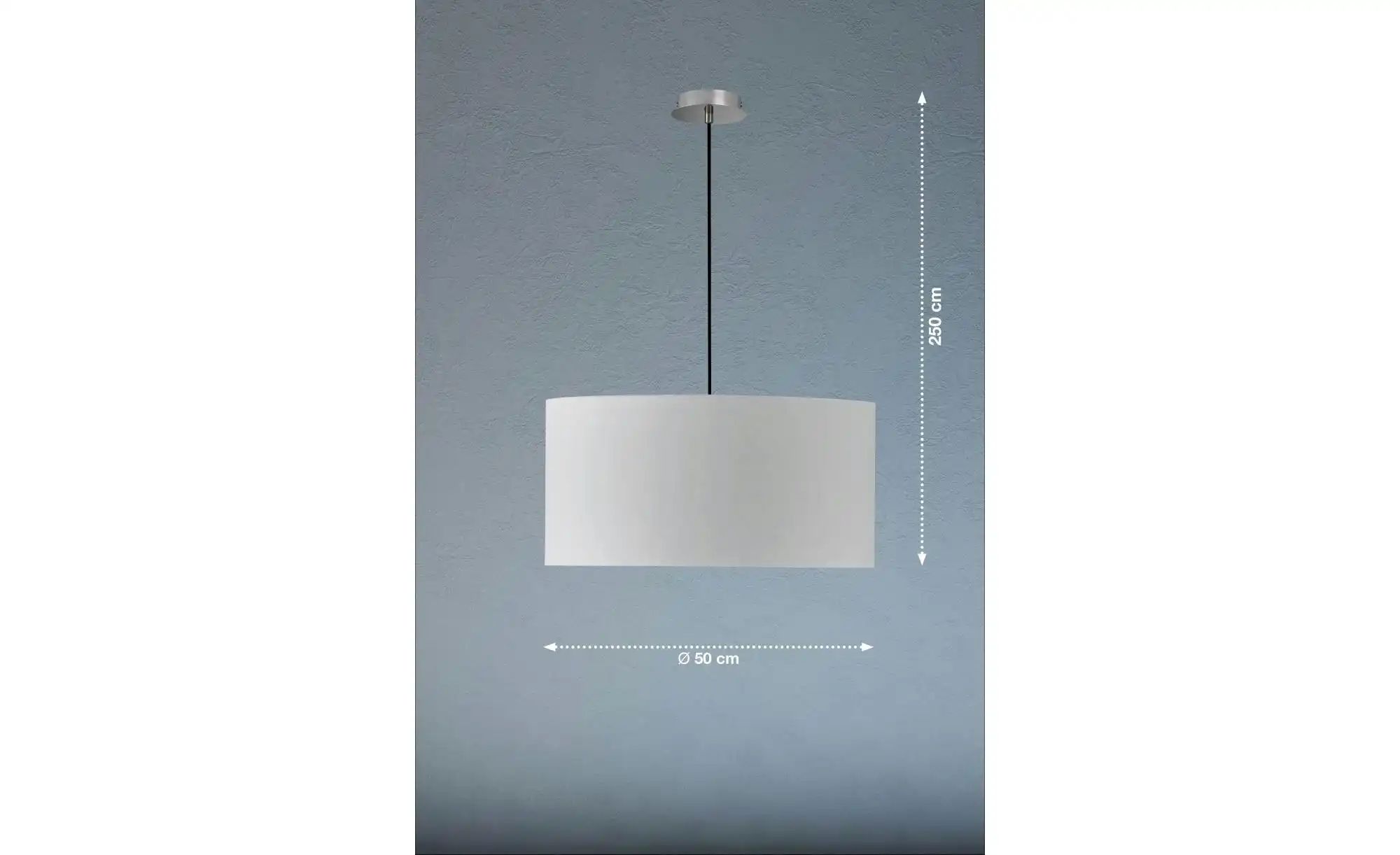 SCHÖNER WOHNEN Kollektion Pendelleuchte   ¦ grau ¦ Maße (cm): B: 50 H: 250 günstig online kaufen