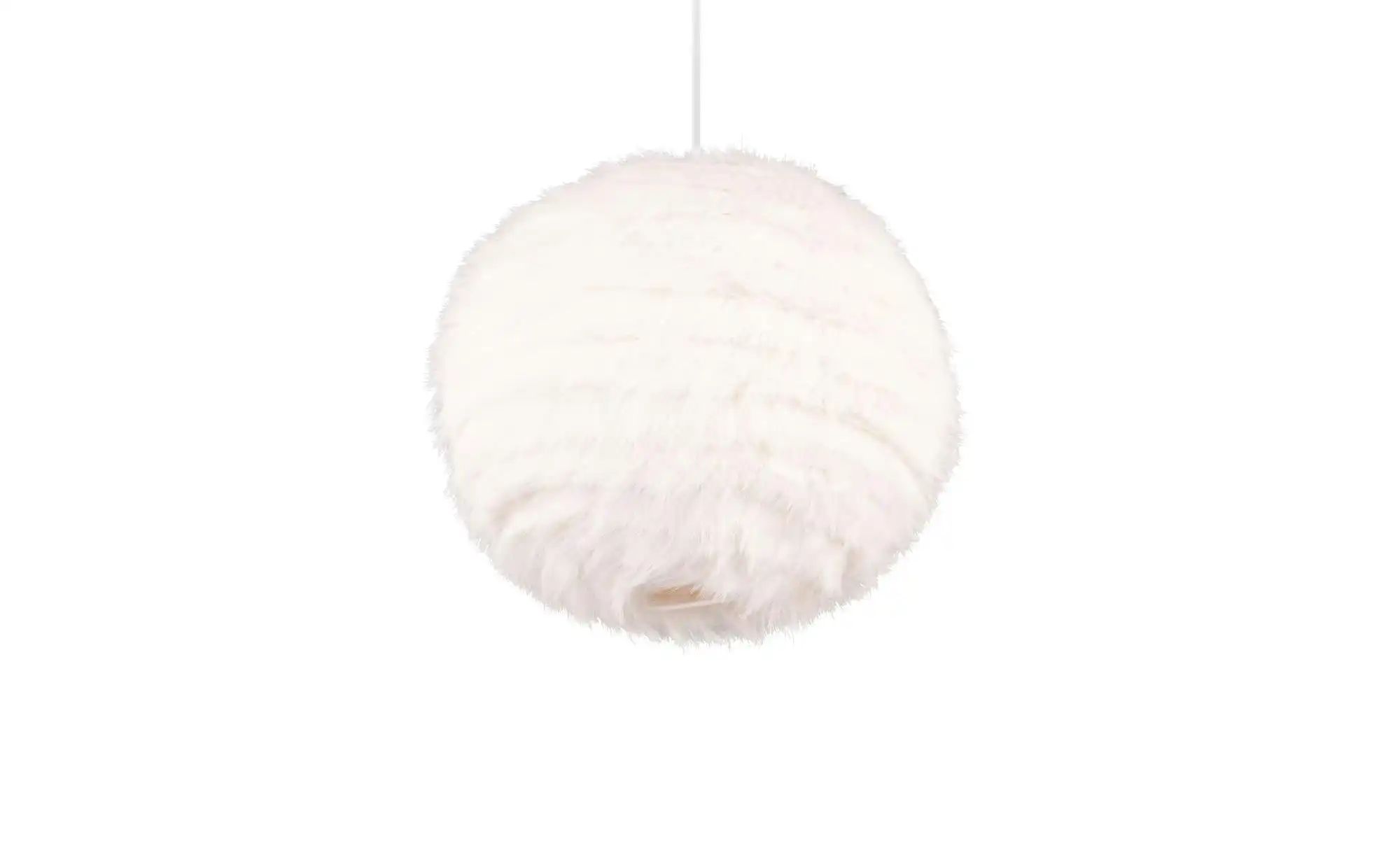 Hängeleuchte Furry, Ø 35 cm, sandfarben, Synthetik-Plüsch günstig online kaufen