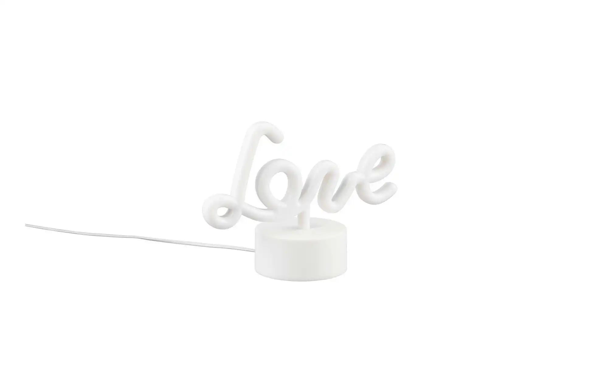 LED-Tischleuchte Amor, weiß, Kunststoff, Batterie, USB günstig online kaufen