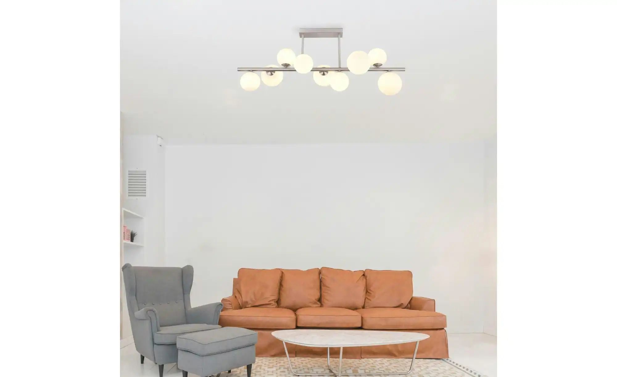 Thumbnail - Globo Lighting Deckenleuchte  Riha ¦ silber ¦ Maße (cm): B: 87 H: 37 T: 28.0 Lampen & Leuchten > Deckenleuchten - Höffne...