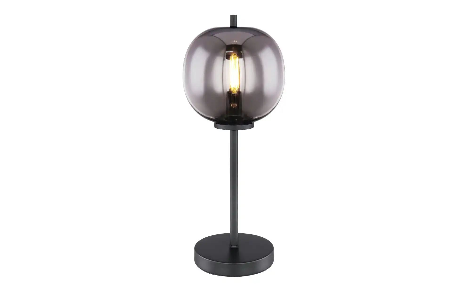 GLOBO Tischleuchte Blacky 15345T schwarz Glas Metall H/D: ca. 45x18,5 cm E2 günstig online kaufen