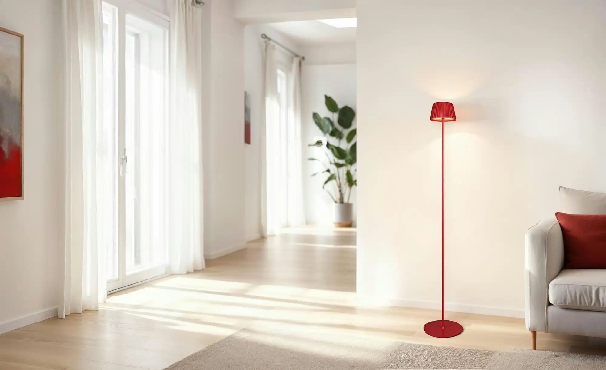 Thumbnail - Akku-Stehleuchte ¦ rot ¦ Maße (cm): B: 13 H: 123 T: 13.0 Lampen & Leuchten > Außenleuchten - Höffner