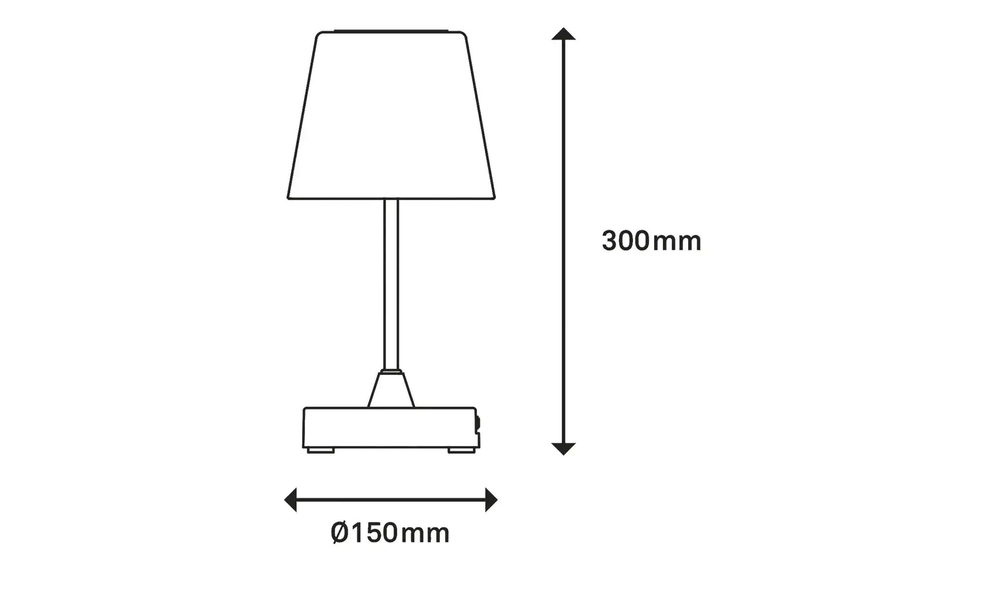 Tischleuchte ¦ beige ¦ Maße (cm): H: 30  Ø: 12.5 Lampen & Leuchten > Tischl günstig online kaufen