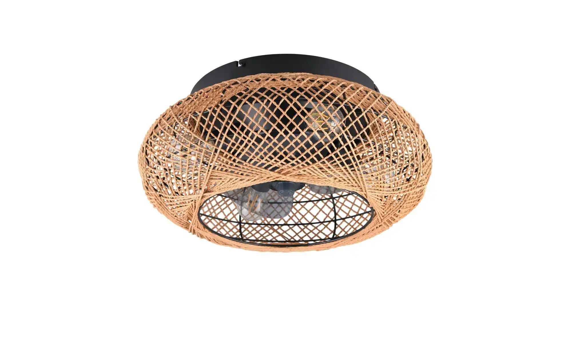 Deckenleuchte mit Ventilator ¦ braun ¦ Maße (cm): B: 50 H: 21 T: 50.0 Lampen & Leuchten > Deckenleuchten - Höffner