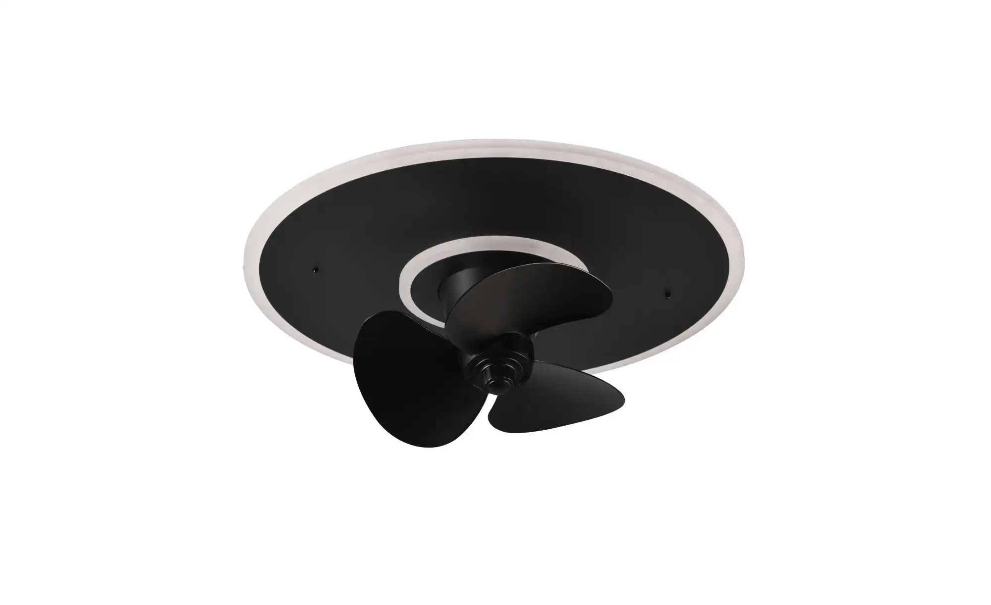 Deckenleuchte mit Ventilator   ¦ schwarz ¦ Maße (cm): B: 50 H: 19 T: 50.0 L günstig online kaufen