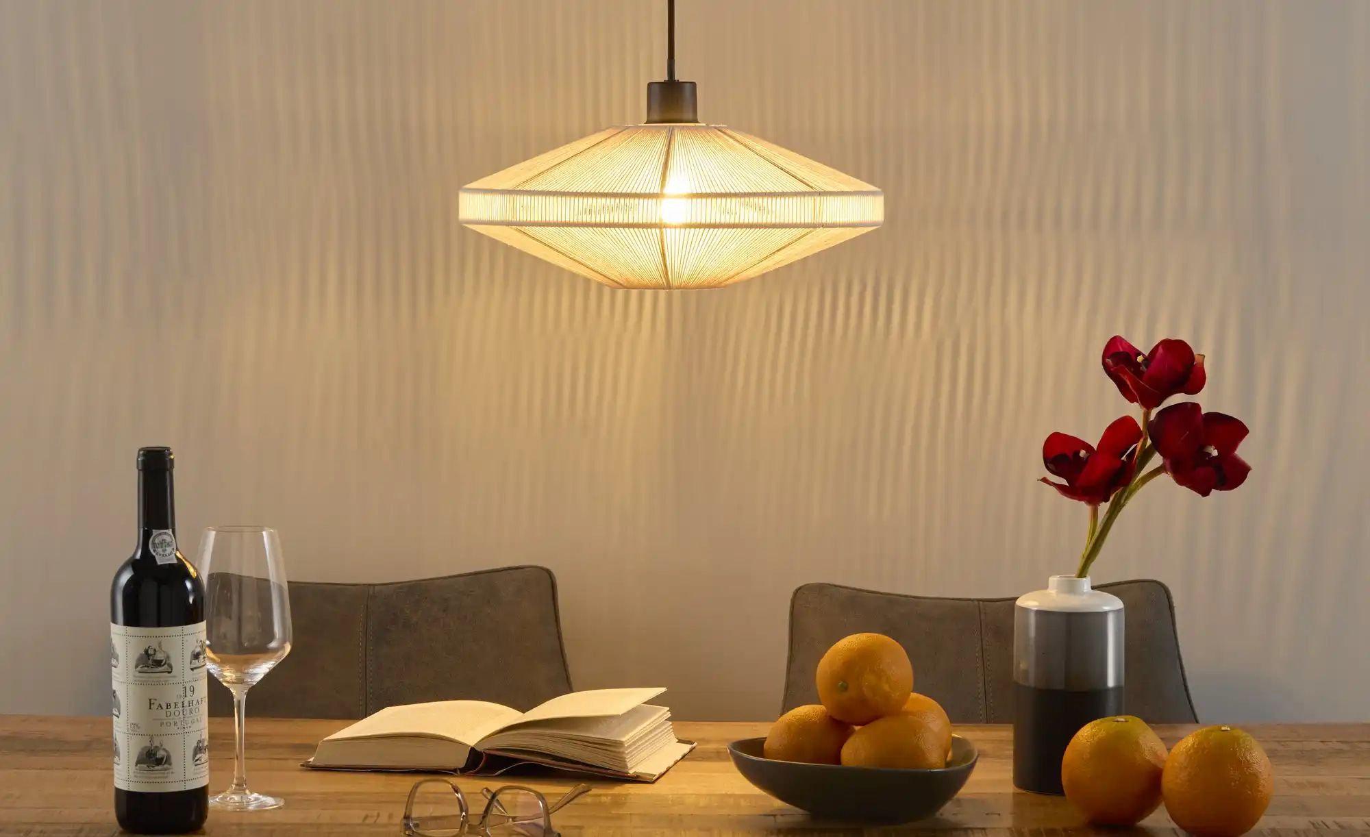 Pendelleuchte  Midsumer ¦ creme ¦ Maße (cm): H: 110  Ø: 38 Lampen & Leuchte günstig online kaufen