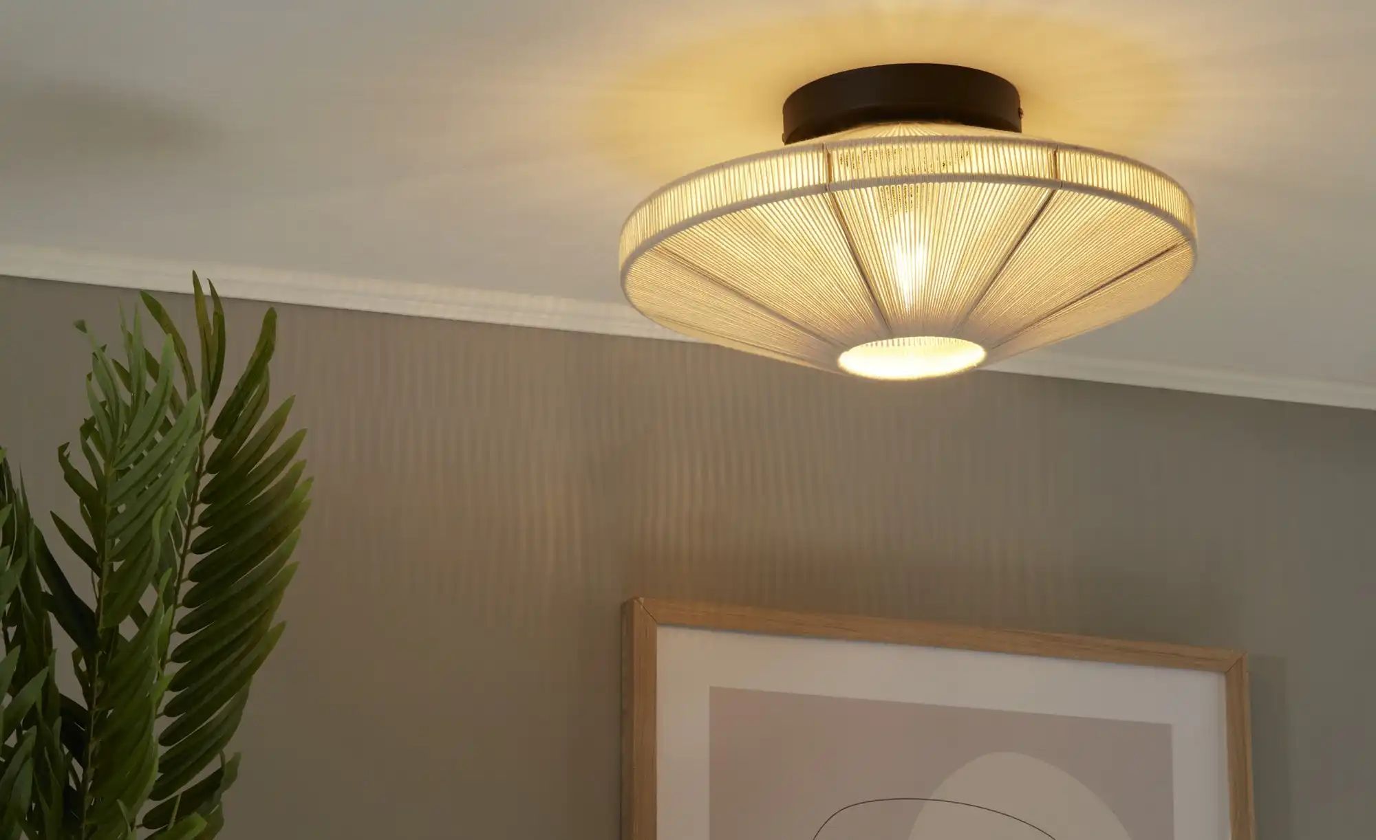 Thumbnail - Deckenleuchte  Midsumer ¦ creme ¦ Maße (cm): H: 17,5  Ø: 38 Lampen & Leuchten > Deckenleuchten - Höffner