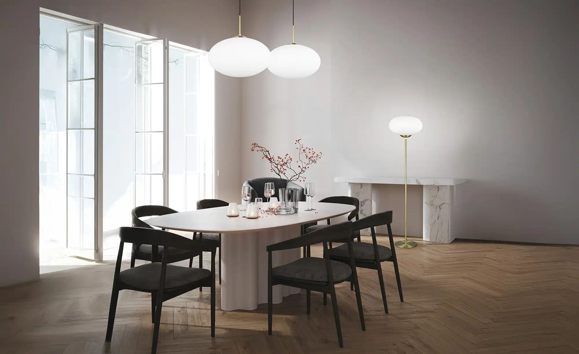 Trio Pendelleuchte   ¦ gold ¦ Maße (cm): H: 150  Ø: 40 Lampen & Leuchten > günstig online kaufen