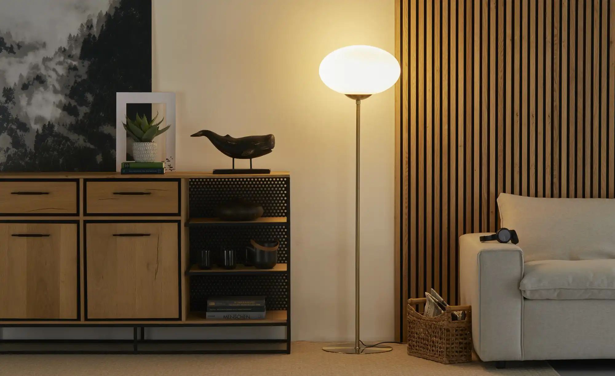 Trio Stehleuchte   ¦ gold ¦ Maße (cm): H: 150  Ø: 40 Lampen & Leuchten > St günstig online kaufen