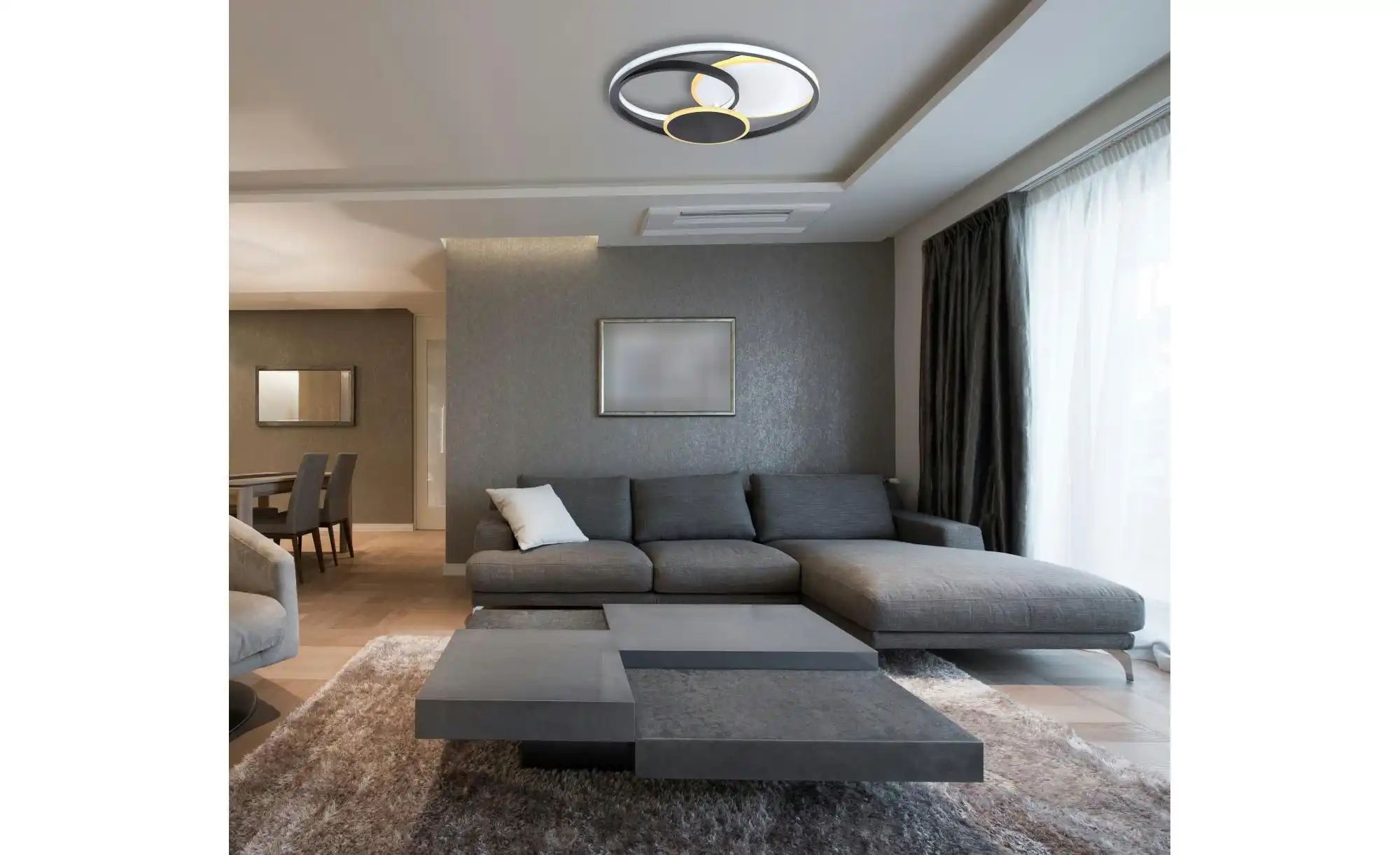 Globo Lighting Deckenleuchte   ¦ weiß ¦ Maße (cm): B: 49,5 H: 7,3 T: 49.5 L günstig online kaufen