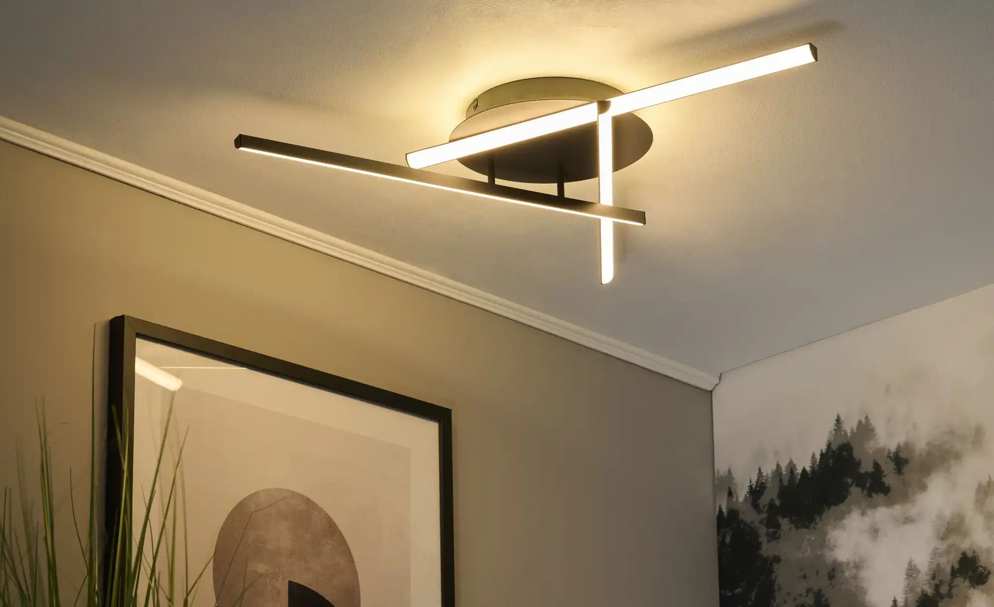 KHG LED-Deckenleuchte   ¦ grau ¦ Maße (cm): B: 70 H: 5 T: 70.0 Lampen & Leu günstig online kaufen