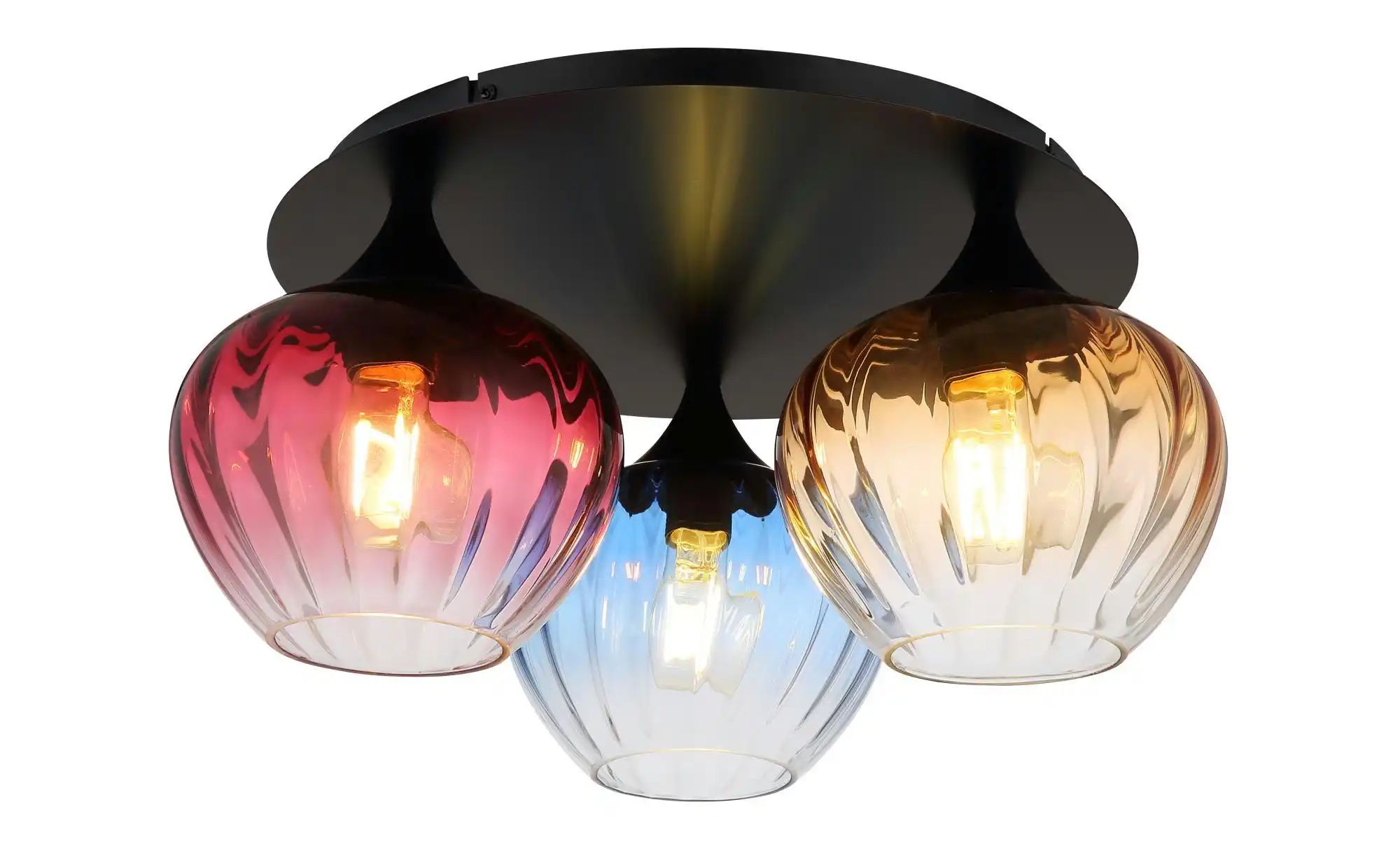 Thumbnail - Globo Lighting Deckenleuchte ¦ schwarz ¦ Maße (cm): B: 47 H: 21,5 Ø: 47 Lampen & Leuchten > Deckenleuchten - Höffner