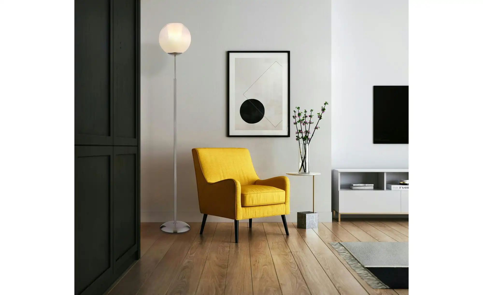 Thumbnail - Globo Lighting Stehleuchte   ¦ silber Ø: 25 Lampen & Leuchten > Stehlampen - Höffner