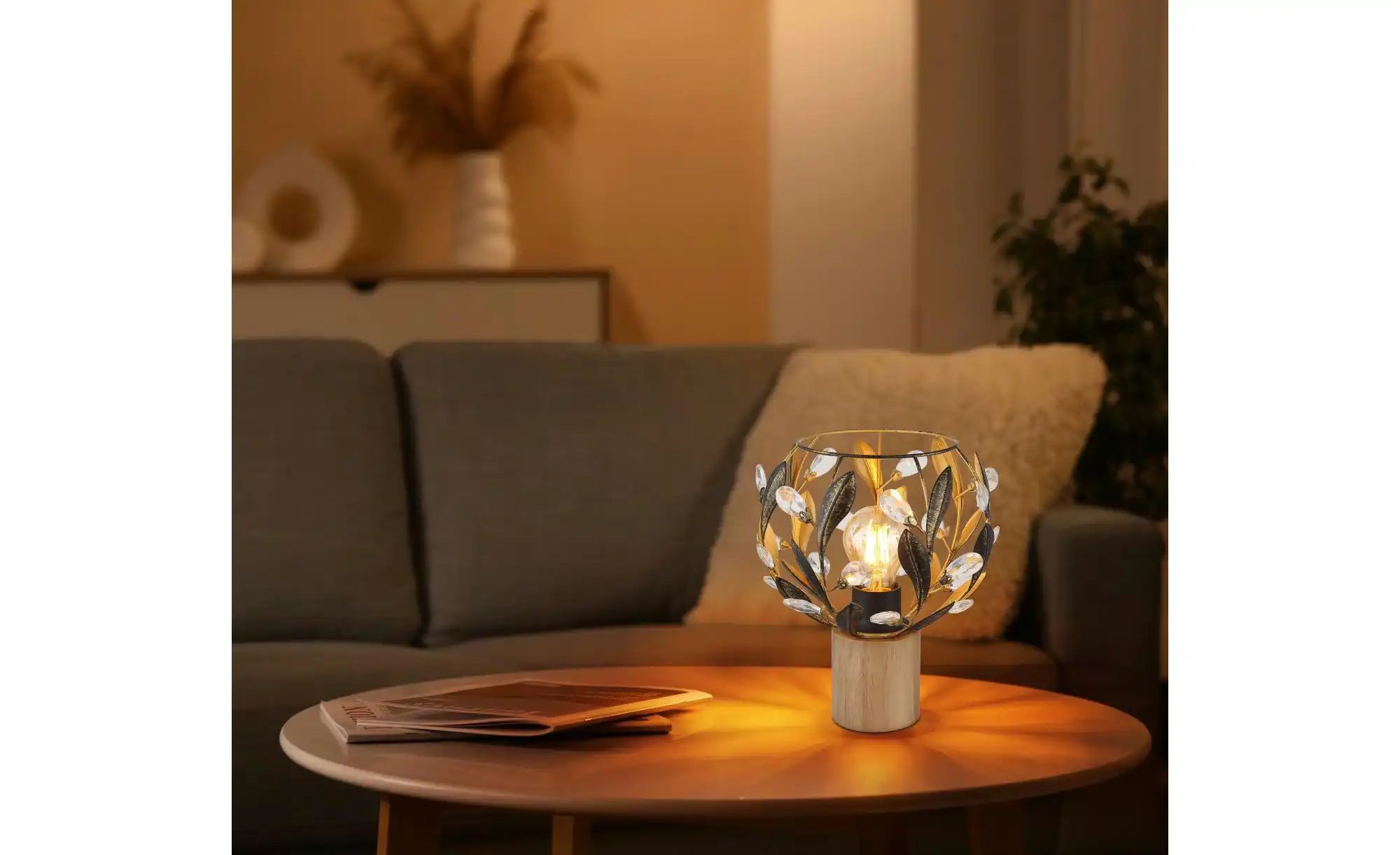 Thumbnail - Globo Lighting Tischleuchte ¦ braun ¦ Maße (cm): B: 20 H: 25 Ø: 20 Lampen & Leuchten > Tischlampen - Höffner