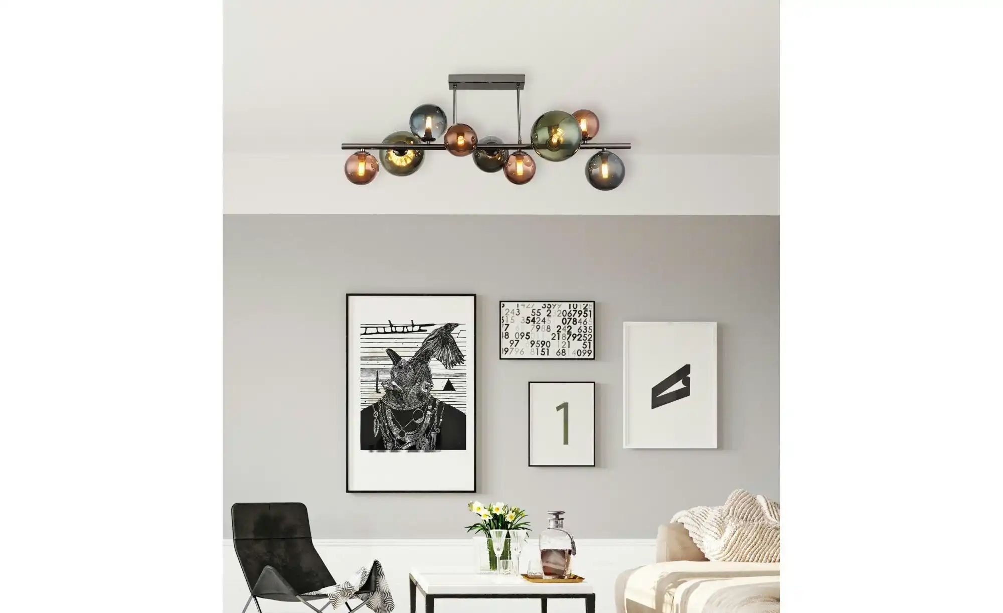 GLOBO LIGHTING Deckenleuchte Riha, LED-Leuchtmittel inklusive, günstig online kaufen