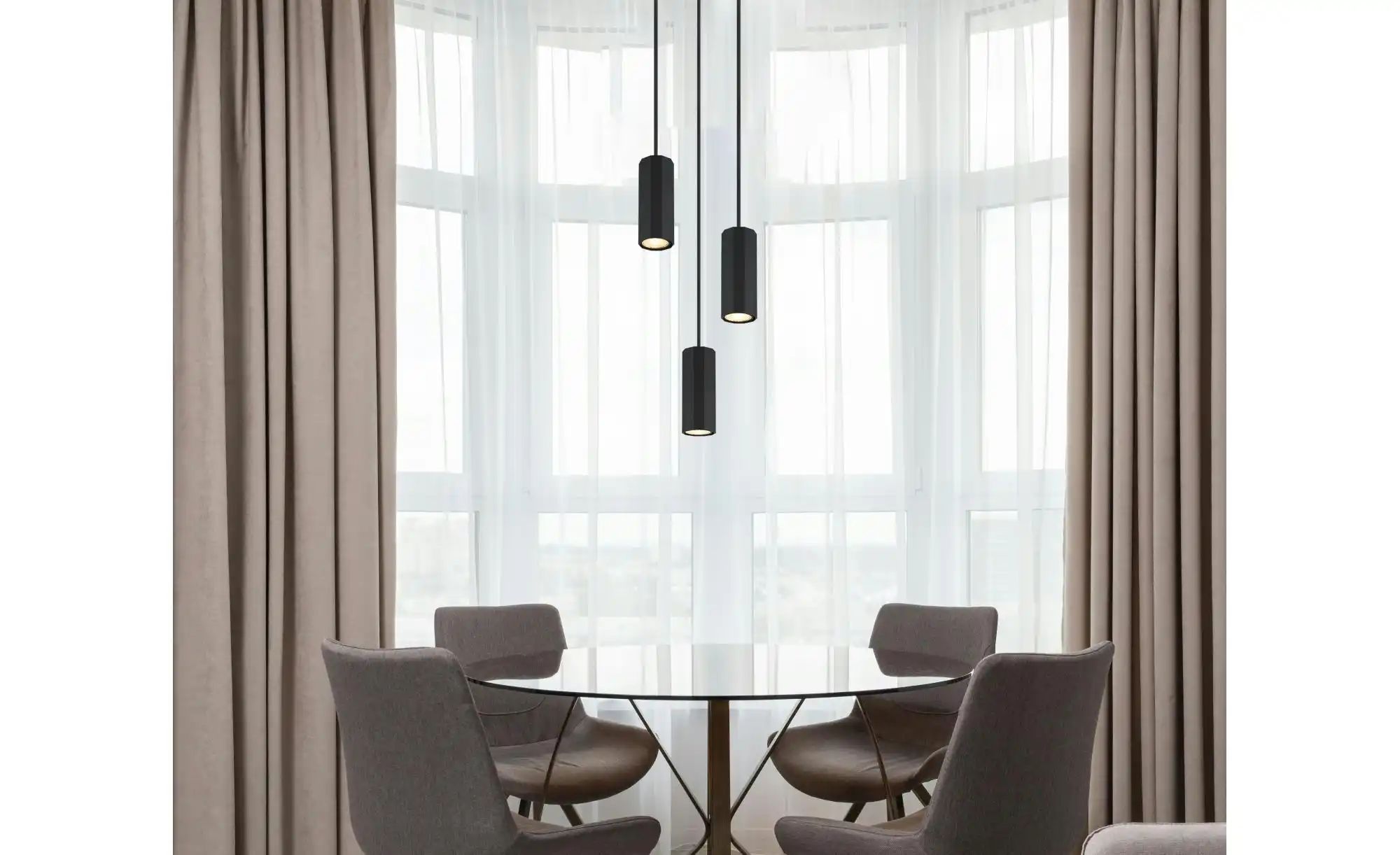 Thumbnail - Globo Lighting Pendelleuchte ¦ schwarz ¦ Maße (cm): B: 21 H: 120 Ø: 21 Lampen & Leuchten > LED-Leuchten > LED-Deckenl...