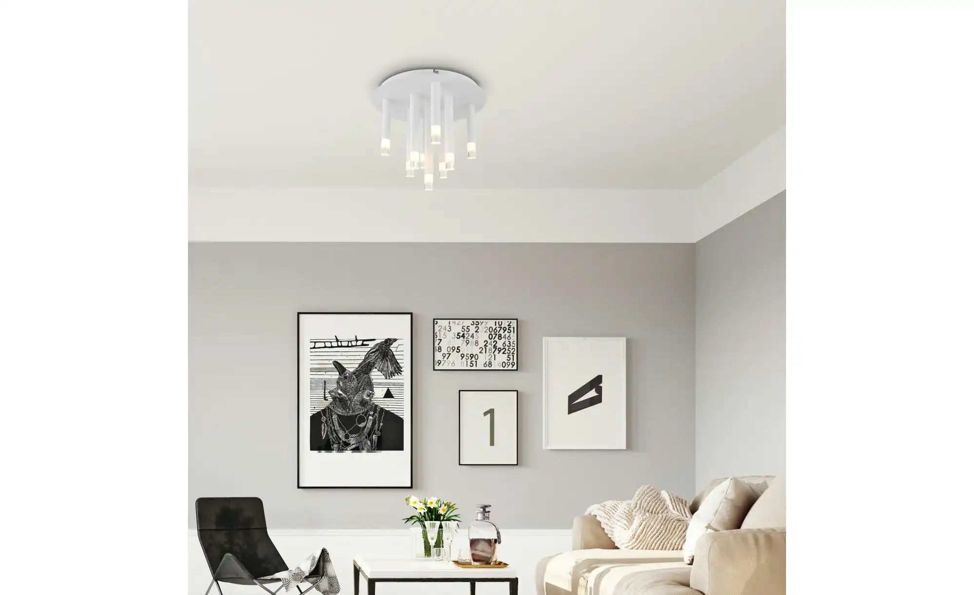 Thumbnail - Globo Lighting Deckenleuchte   ¦ weiß Ø: 34 Lampen & Leuchten > Deckenleuchten - Höffner