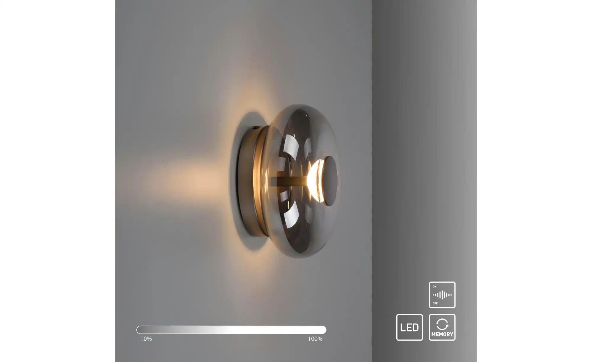 Thumbnail - SCHÖNER WOHNEN Wand- und Deckenleuchte ¦ grau ¦ Maße (cm): B: 22 H: 11 Ø: 22 Lampen & Leuchten > Wandleuchten - Höffn...