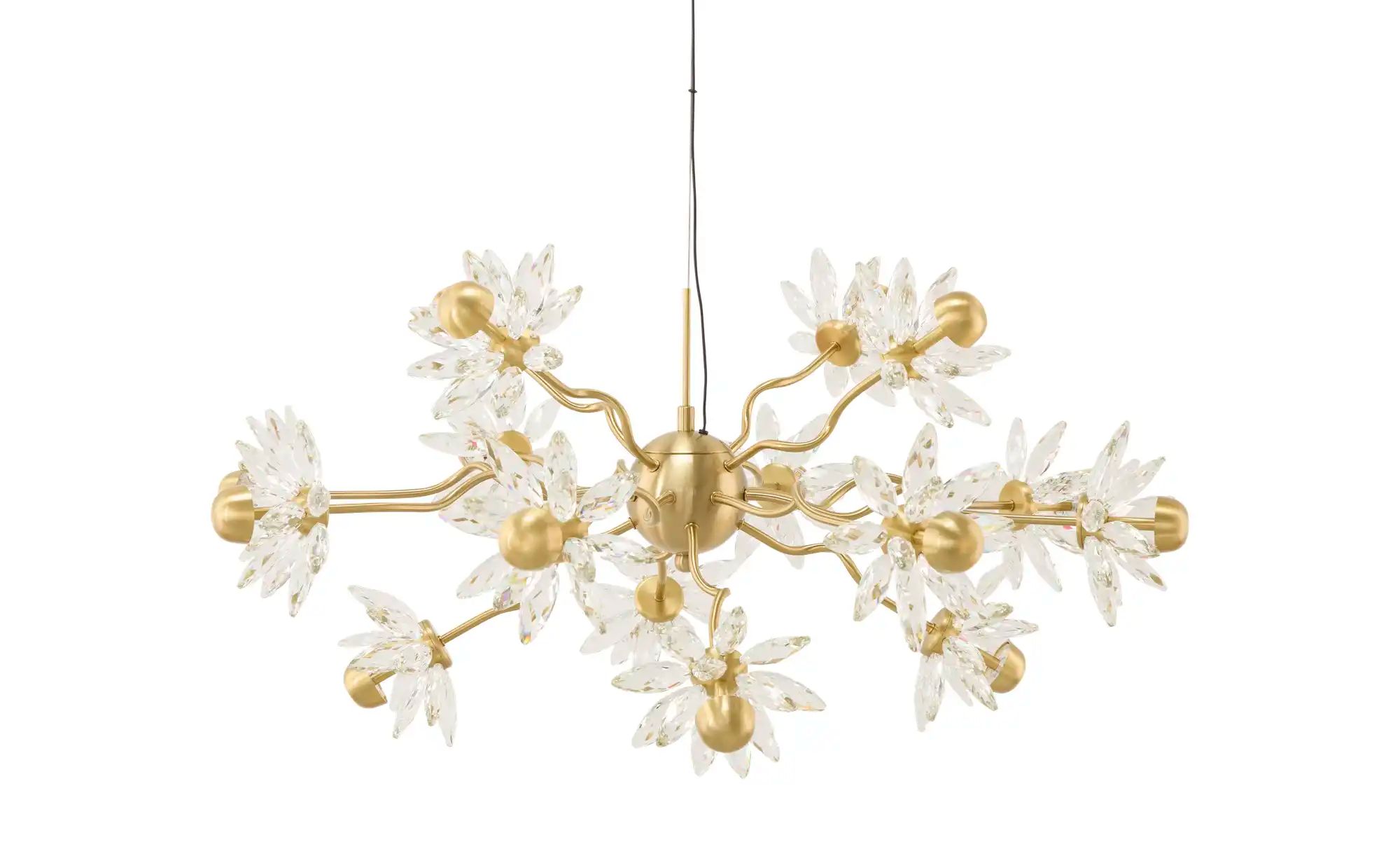 KHG LED-Pendelleuchte Flower ¦ gold ¦ Maße (cm): H: 180 Ø: 82 Lampen & Leuchten > Hängeleuchten - Höffner
