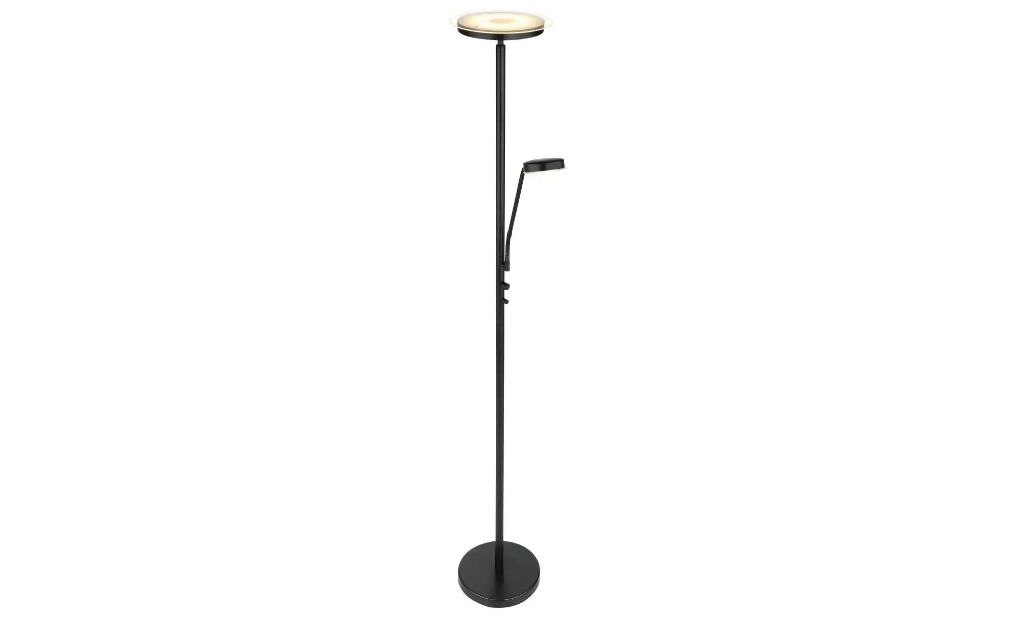 GLOBO LIGHTING Stehleuchte ERNST, 180 cm Höhe, 18,5 W LED, mattschwarz, dimmbar, schwenkbar, Innenleuchte aus Metall mit opalfarbenem Glasschirm - Bild 5