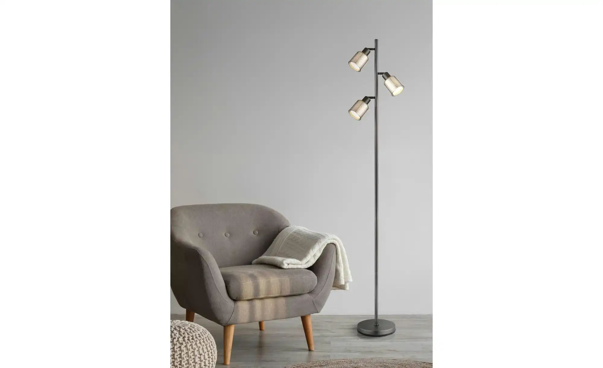 Globo Lighting Stehleuchte ¦ schwarz ¦ Maße (cm): B: 22 H: 161 Lampen & Leuchten > Stehlampen - Höffner