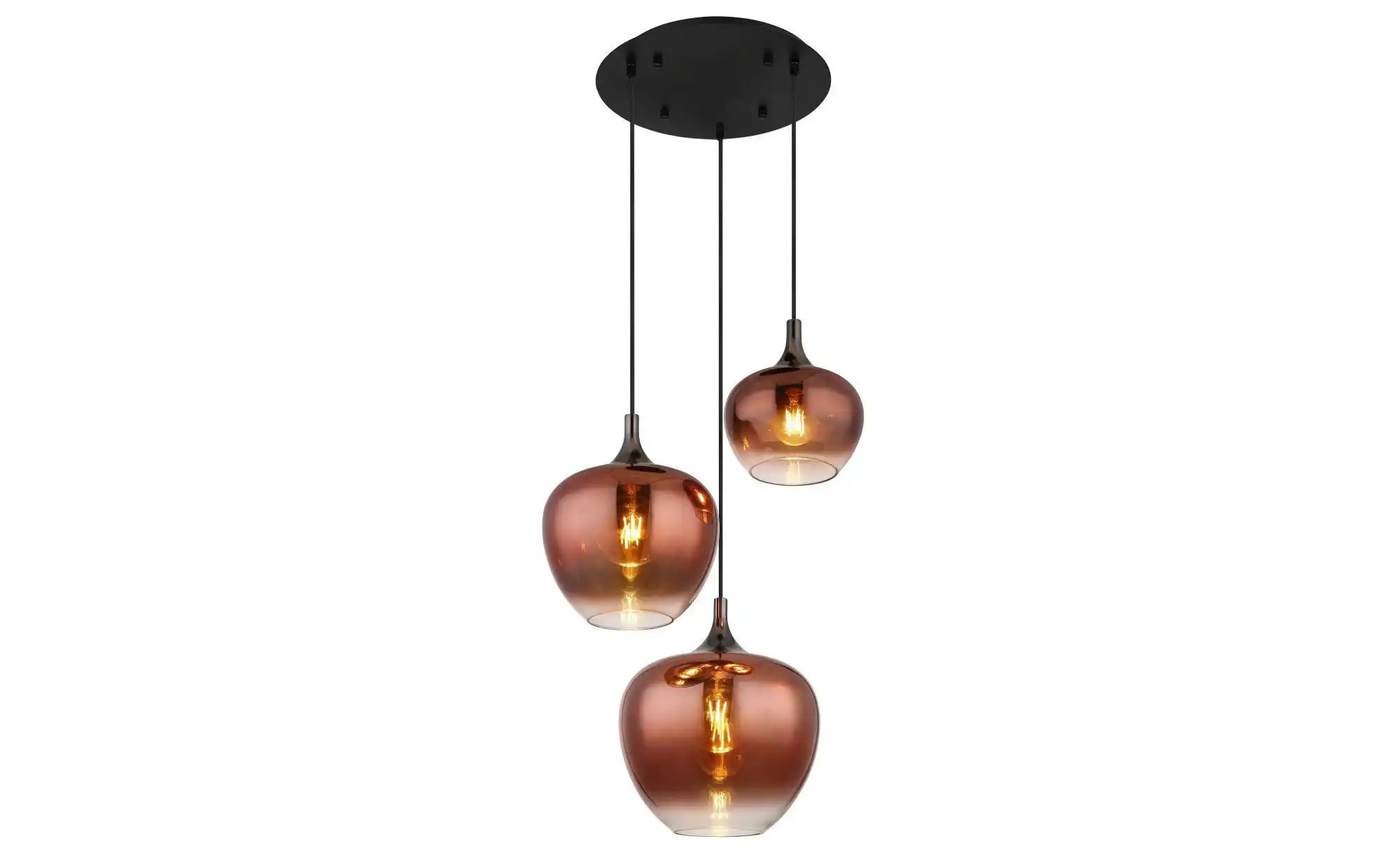 Globo Lighting Hängeleuchte ¦ schwarz ¦ Maße (cm): H: 120 Ø: 48 Lampen & Leuchten > Hängeleuchten - Höffner