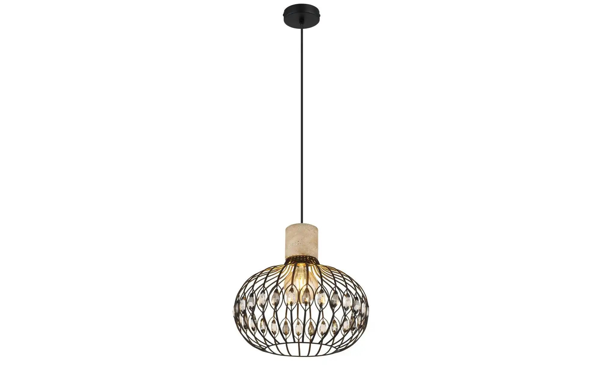 Globo Lighting Hängeleuchte ¦ schwarz ¦ Maße (cm): H: 150 Ø: 38 Lampen & Leuchten > Hängeleuchten - Höffner