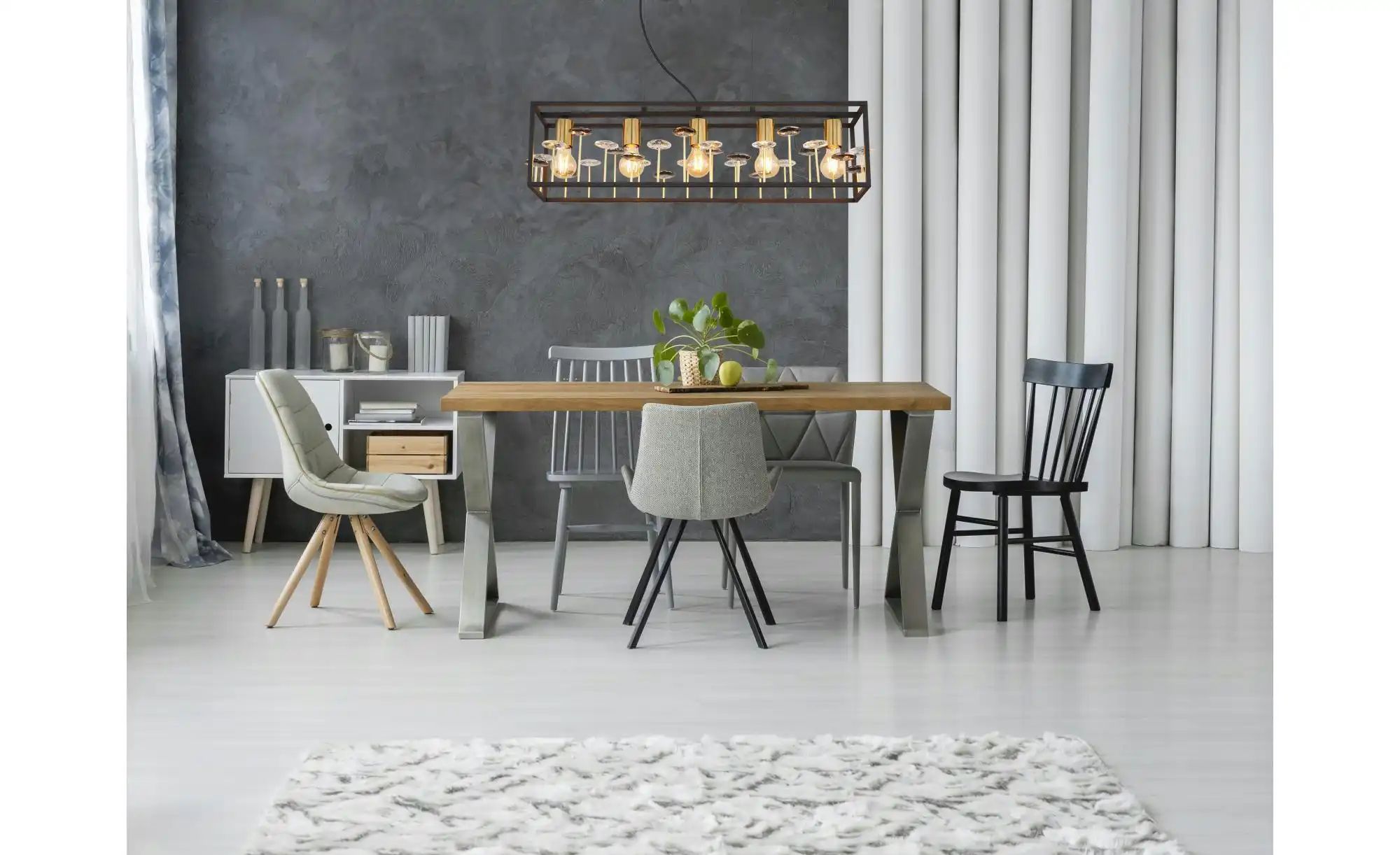 Globo Schwarz Lighting Hängeleuchte "Lisbon", Gold (Schwarz), 1 Stk., Leuchten, Hängelampe/Pendelleuchte/Esszimmer/Wohnzimmer/Esstisch, Hängeleuchte - Bild 5
