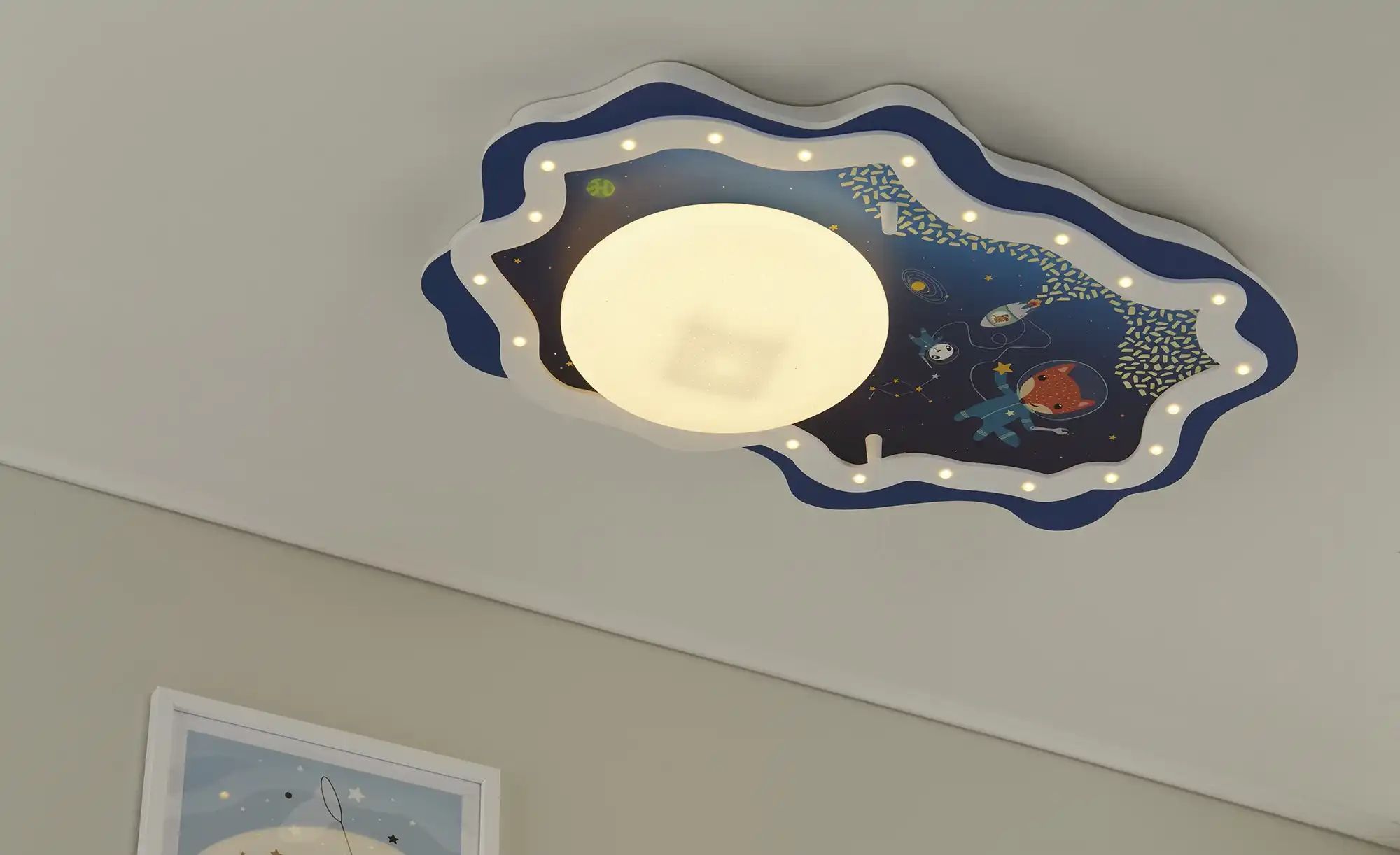 LED-Deckenleuchte   ¦ blau ¦ Maße (cm): B: 75 H: 8 T: 50.0 Lampen & Leuchte günstig online kaufen