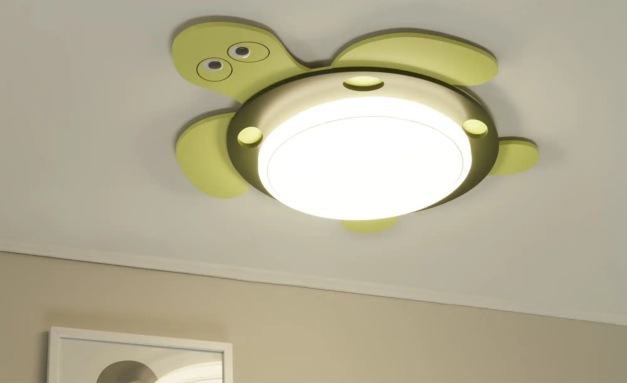 Thumbnail - LED-Deckenleuchte   ¦ grün ¦ Maße (cm): B: 75 H: 8 T: 50.0 Lampen & Leuchten > Deckenleuchten - Höffner