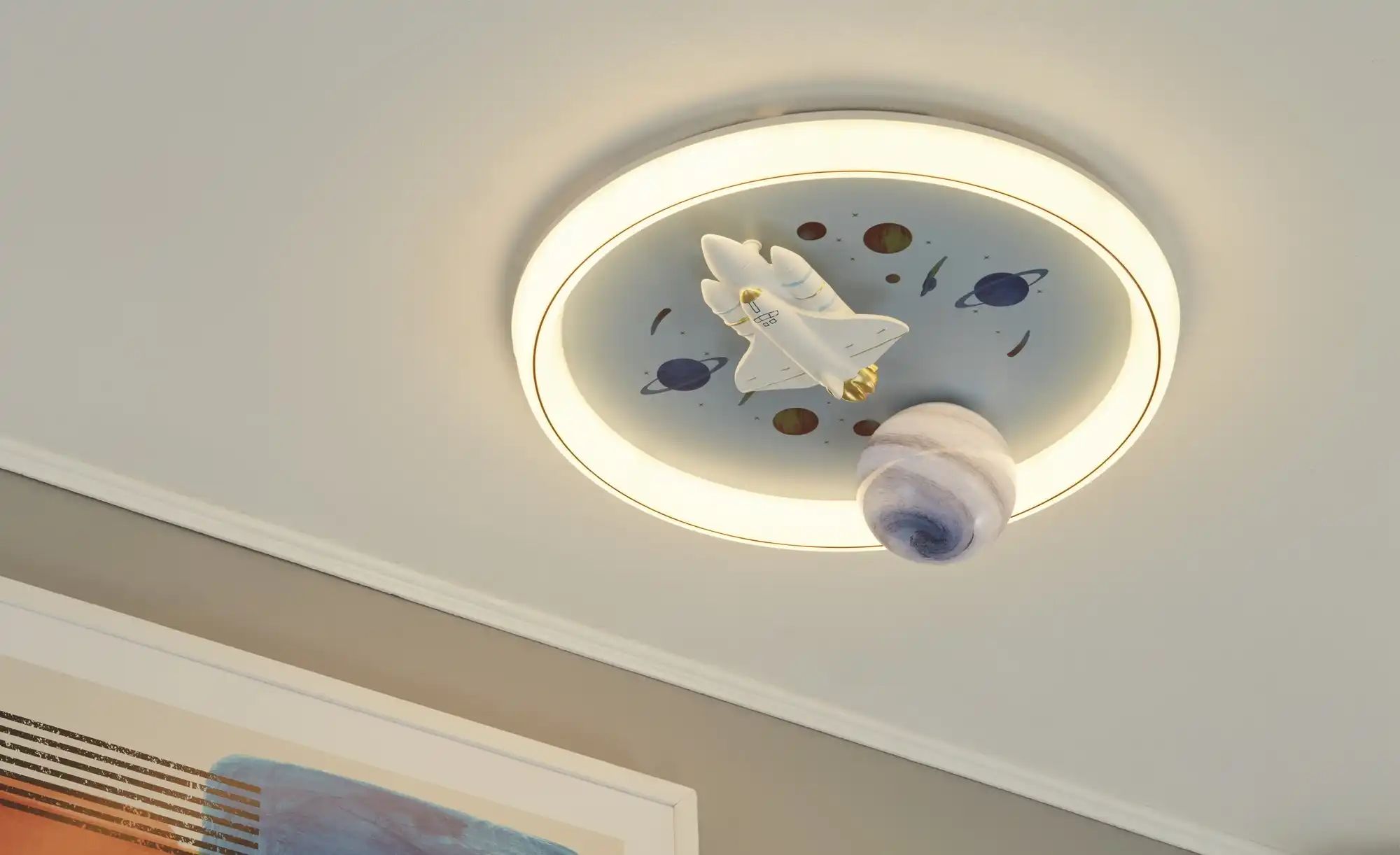 Thumbnail - KHG Deckenleuchte   ¦ blau ¦ Maße (cm): H: 6  Ø: 50 Lampen & Leuchten > Deckenleuchten - Höffner