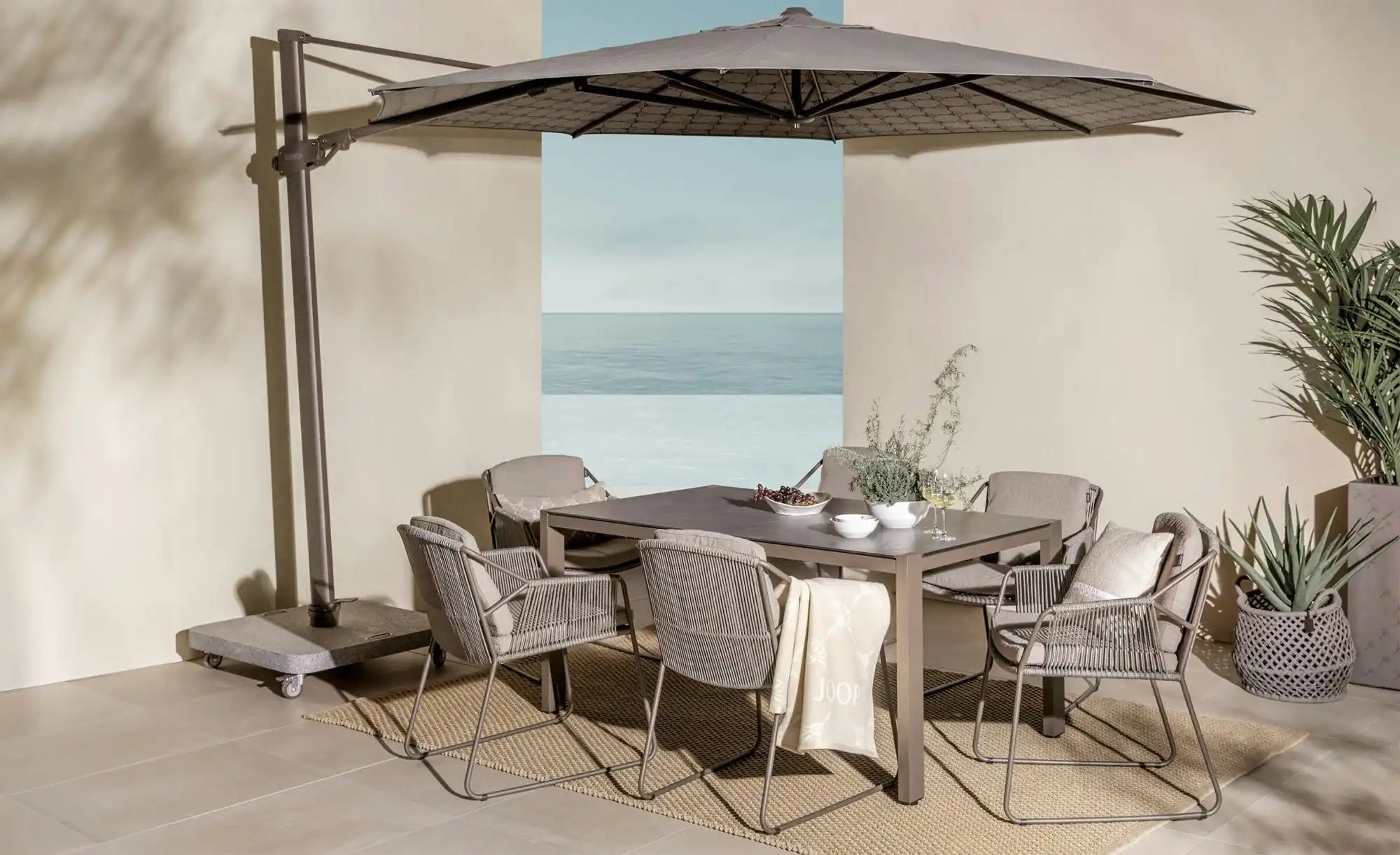 Thumbnail - JOOP! Tischplatte  Pole ¦ grau ¦ Maße (cm): B: 95 H: 2,3 Garten > Gartenmöbel > Gartentische - Höffner