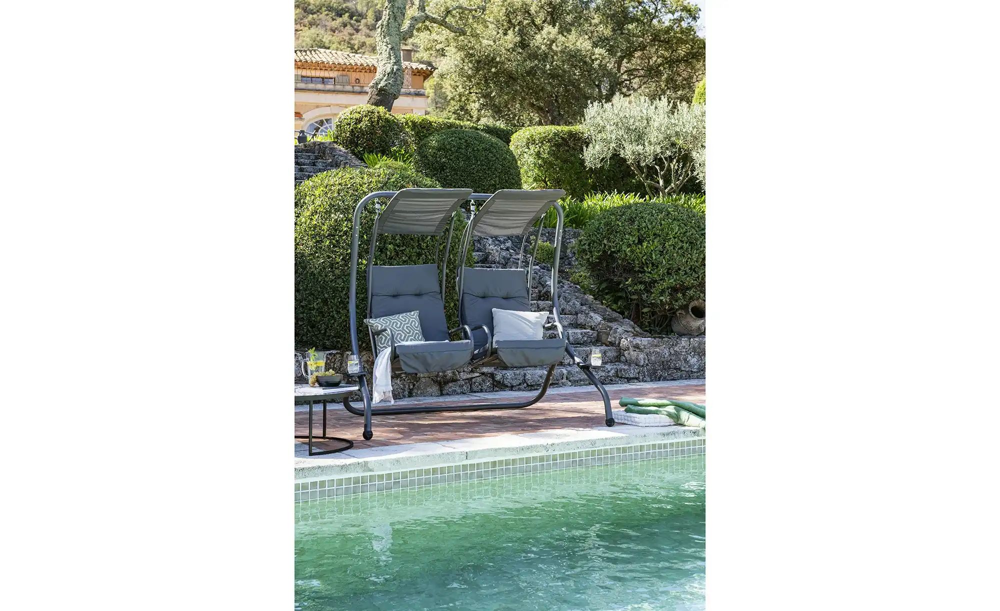 Thumbnail - Hollywoodschaukel Twinnie ¦ grau ¦ Maße (cm): B: 175 H: 172,5 T: 134.0 Garten > Garten Lounge-Möbel > Hollywoodschaukel...