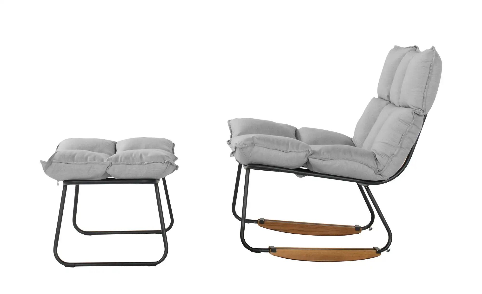 Thumbnail - SCHÖNER WOHNEN Kollektion Schaukelstuhl Leska ¦ schwarz Garten > Gartenmöbel > Gartenstühle - Höffner